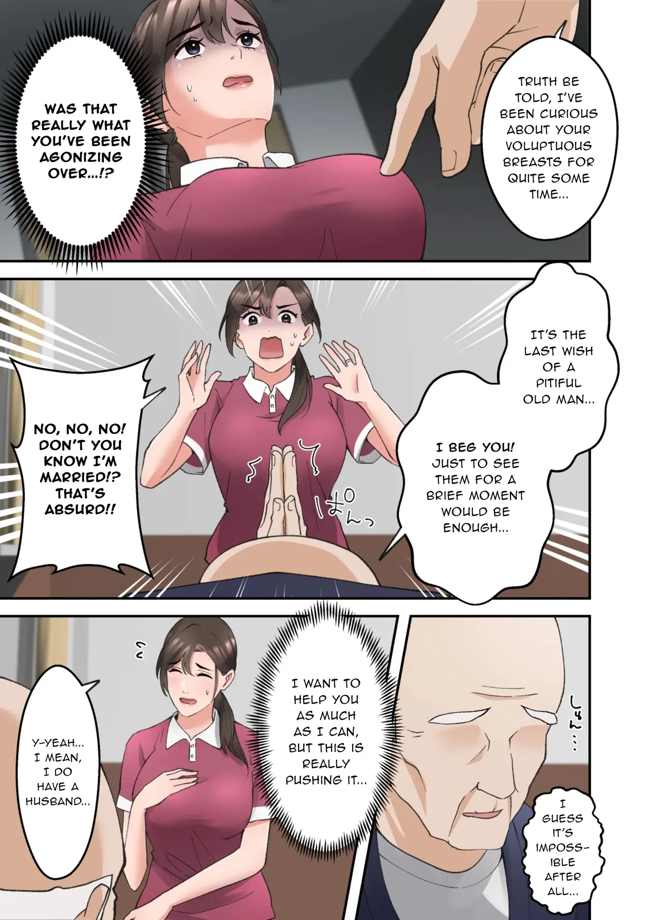 [ELICA] Hitozuma no Kaigoshi ga Yoboyobo Jii-san ni Ikasare Makuru Hanashi [English] image number 8