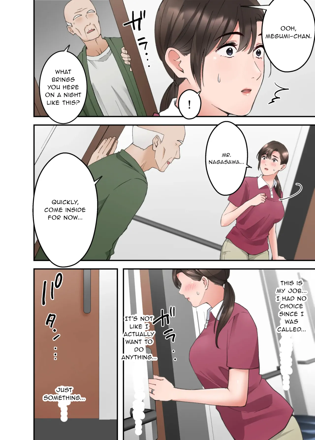 [ELICA] Hitozuma no Kaigoshi ga Yoboyobo Jii-san ni Ikasare Makuru Hanashi [English] image number 41