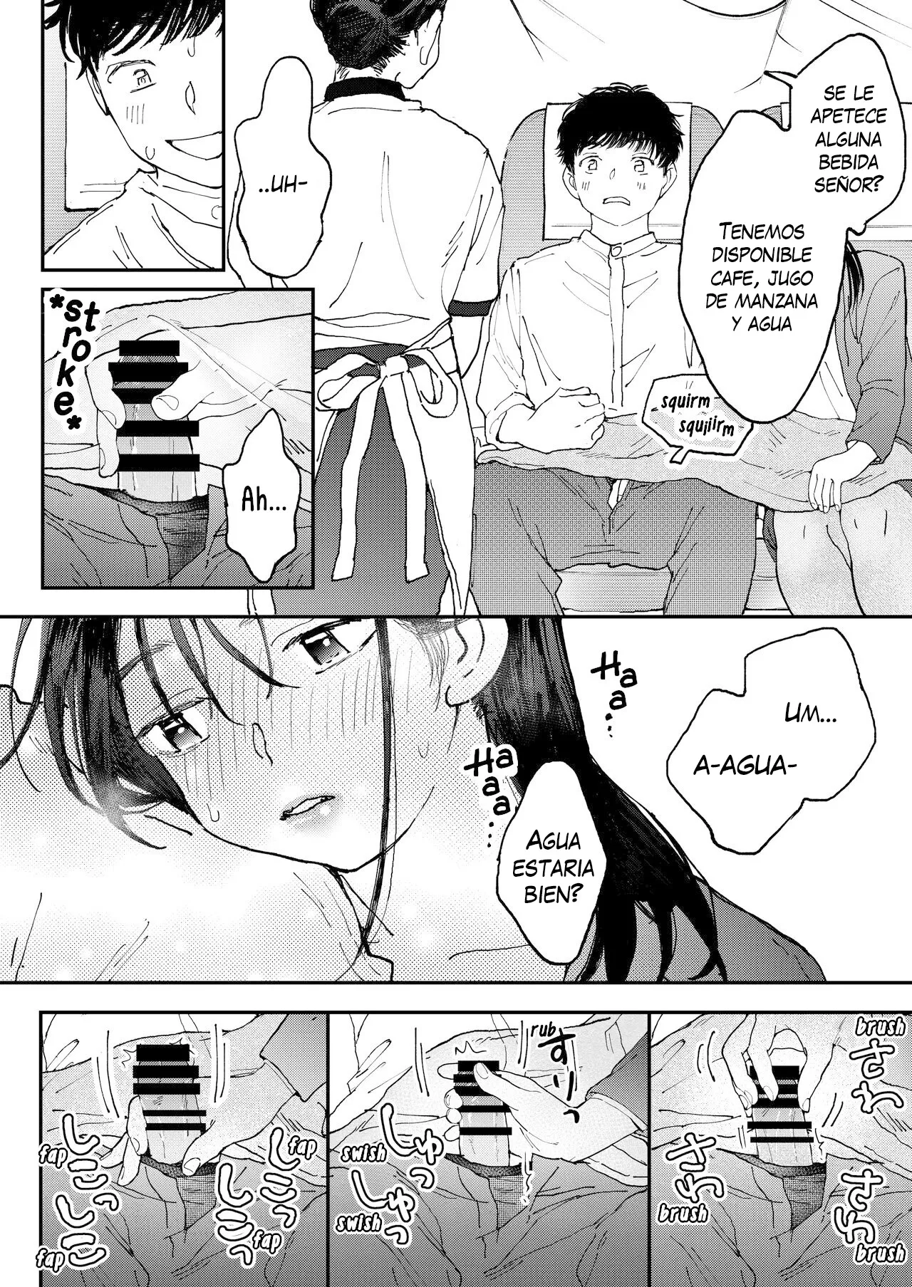 [Denbu Momo] Muramura OL-san wa Hikouki no Naka demo Seiyoku o Mitashitai | La Calenturienta Onee-san Incluso en un Avión Quiere Satisfacer sus Deseos Sexuales [Spanish] [Me Banearon x P3NDEJ0] [Digital] 图片编号 17