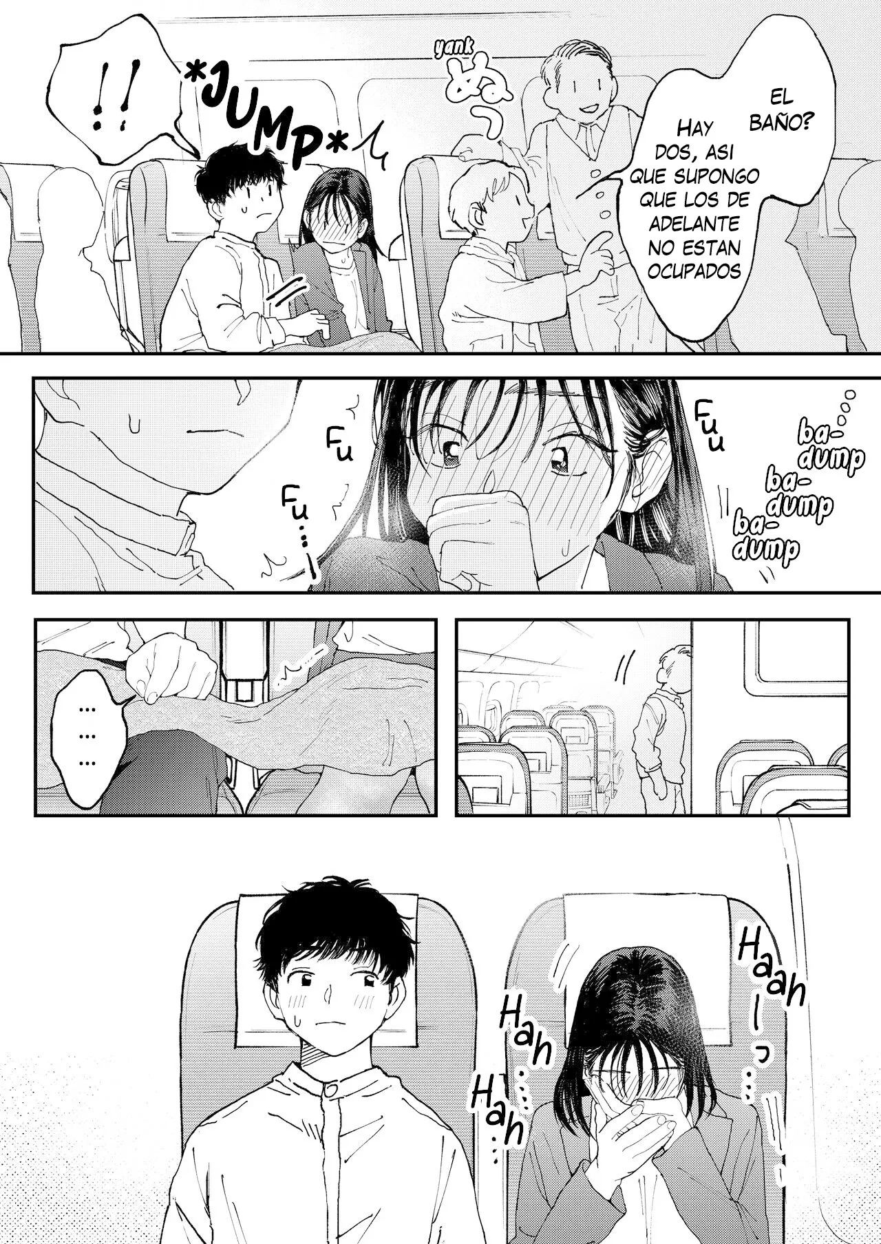 [Denbu Momo] Muramura OL-san wa Hikouki no Naka demo Seiyoku o Mitashitai | La Calenturienta Onee-san Incluso en un Avión Quiere Satisfacer sus Deseos Sexuales [Spanish] [Me Banearon x P3NDEJ0] [Digital] 图片编号 23