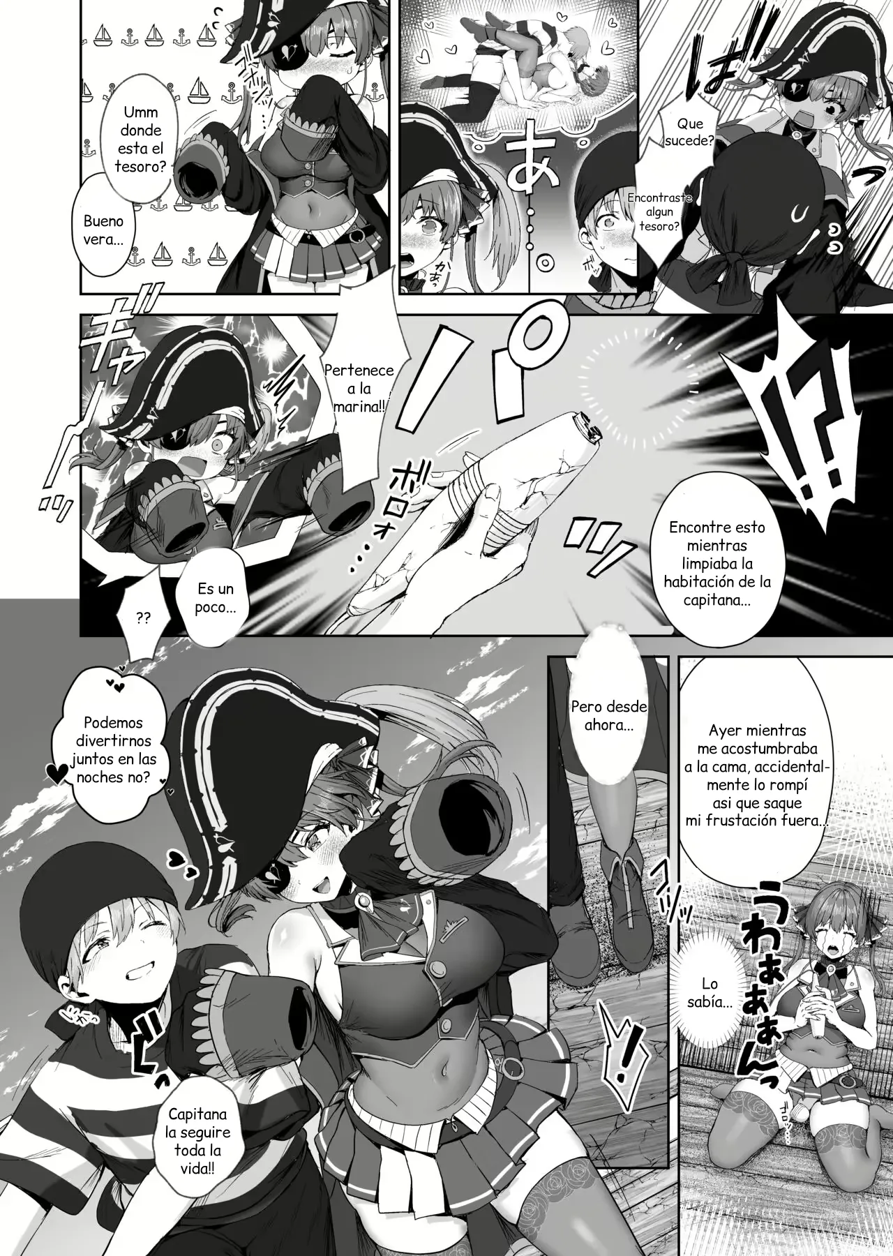 [Tabibitto (Tabiguchi Kouji)] Marine Senchou to Hajimete no Yoru - Mi Primera Noche con la Captana Marine (Houshou Marine) {Spanish} {EbisuTraslade - Winder} 图片编号 25