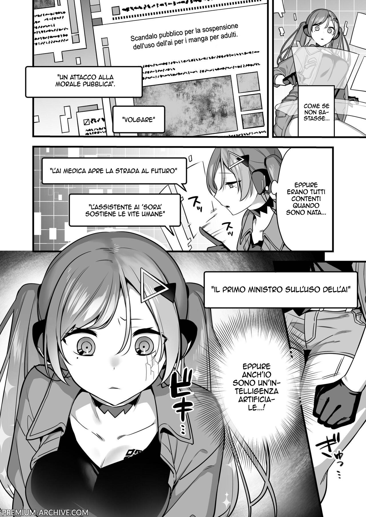 [U-RaL (Yamanashi Yuuya)] Ero Manga AI no Gyakushuu ~Jinrui Wakarase Gyaku Rape~ | La Diffamazione delle AI [Italian] image number 6