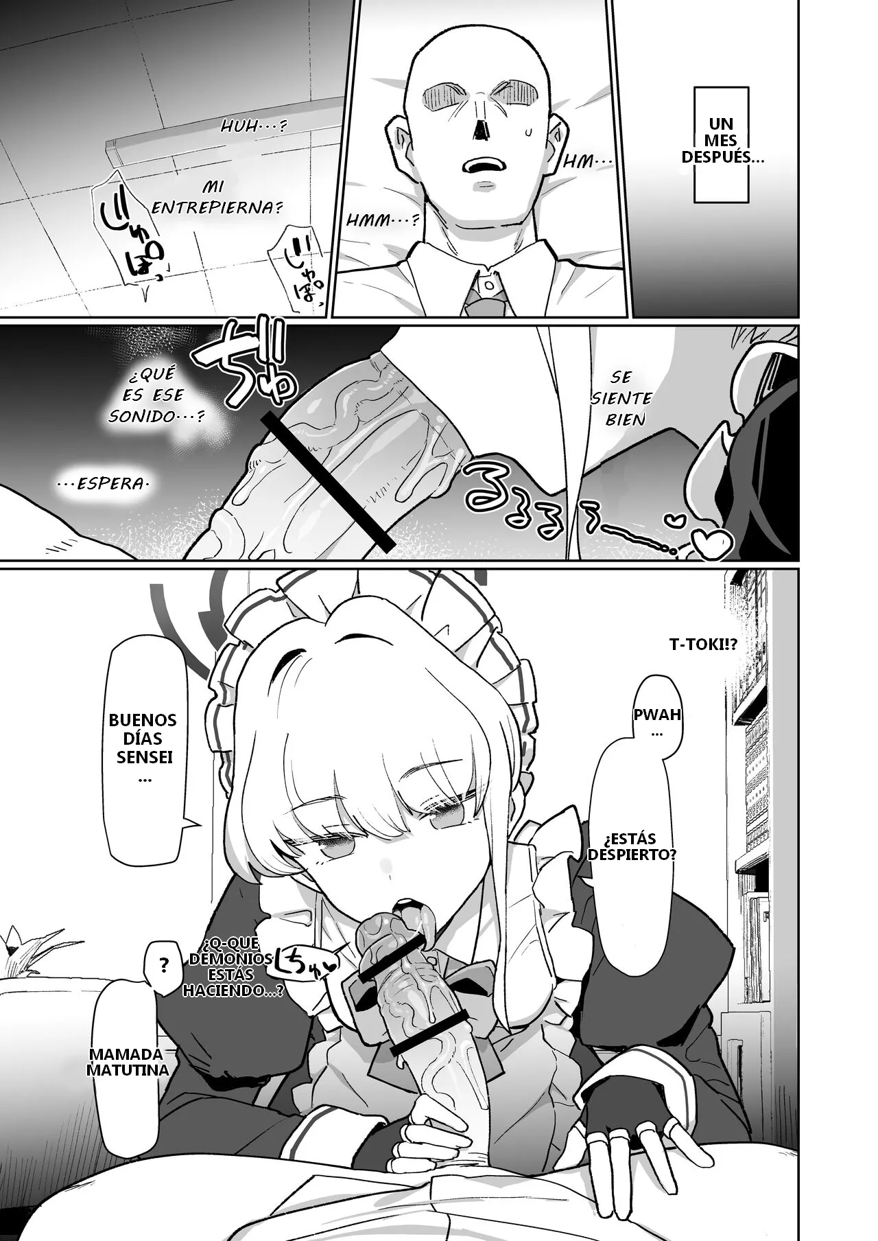 [Ballistic onahole (Б)] Dokidoki Toki★Meki Maid Kiss (Blue Archive) [Spanish] [KSKTRAUDTOR] [Digital] 图片编号 8