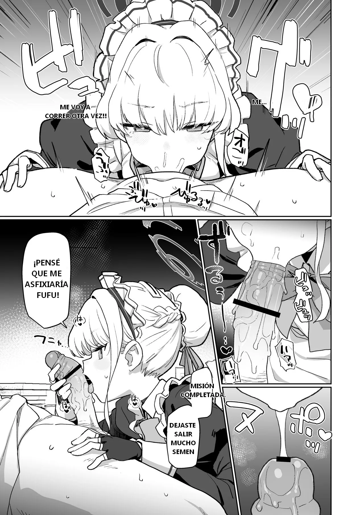 [Ballistic onahole (Б)] Dokidoki Toki★Meki Maid Kiss (Blue Archive) [Spanish] [KSKTRAUDTOR] [Digital] 图片编号 12