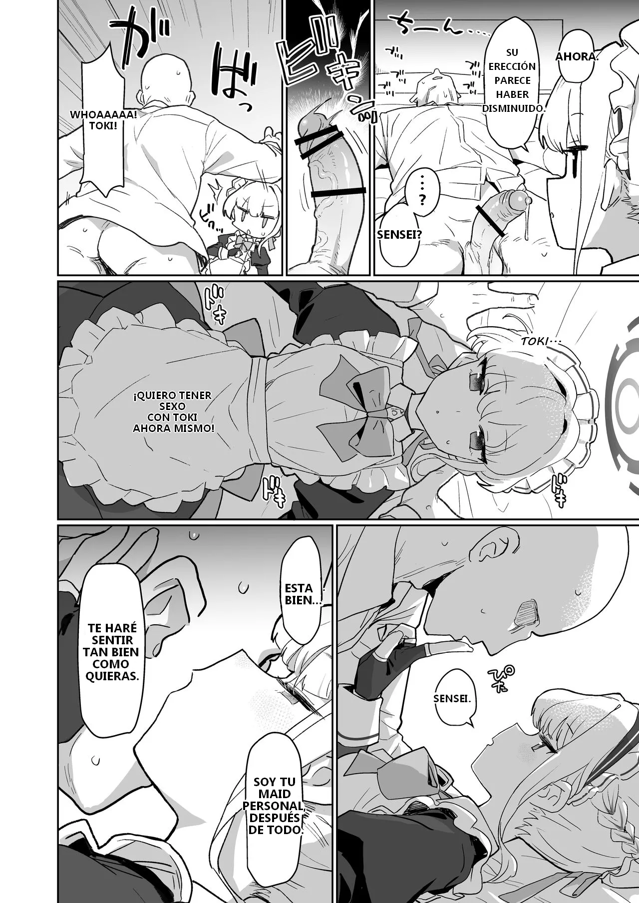 [Ballistic onahole (Б)] Dokidoki Toki★Meki Maid Kiss (Blue Archive) [Spanish] [KSKTRAUDTOR] [Digital] 图片编号 13