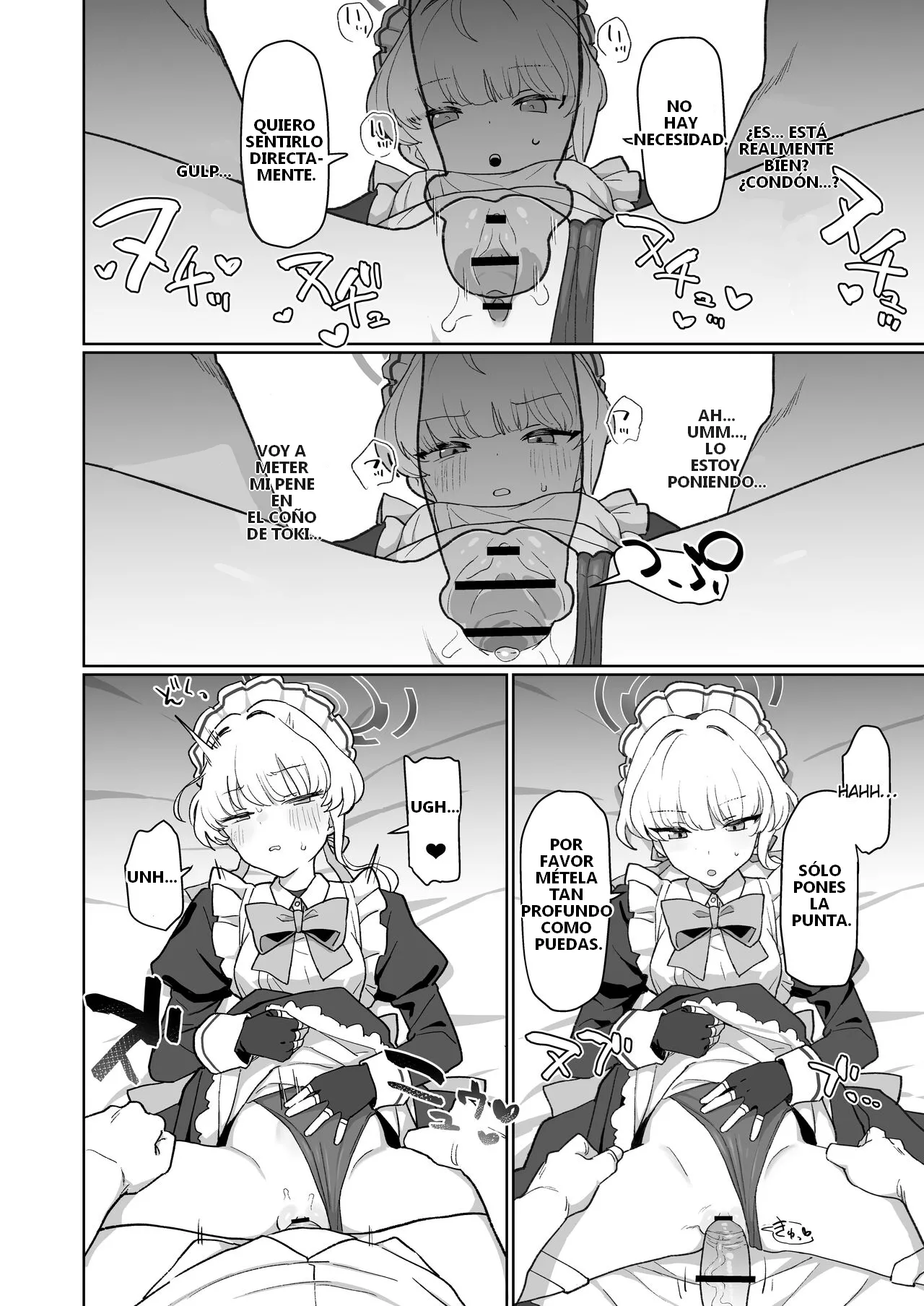 [Ballistic onahole (Б)] Dokidoki Toki★Meki Maid Kiss (Blue Archive) [Spanish] [KSKTRAUDTOR] [Digital] 图片编号 15