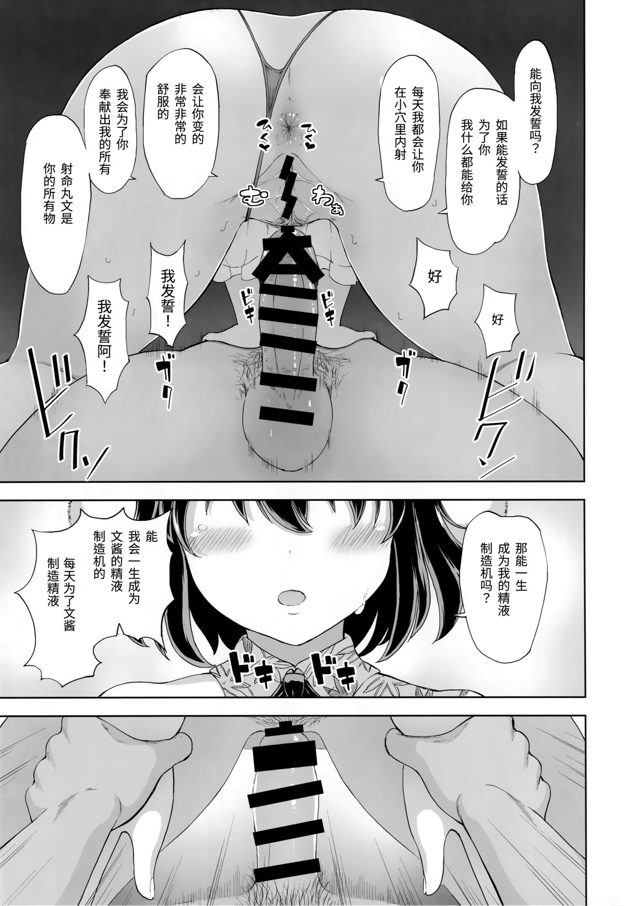 (Shuuki Reitaisai 5) [Himepuchitei (Hamabridge)] Shameimaru Aya no Inyoku Rakuen (Touhou Project) [Chinese] [靴下汉化组] 画像番号 9
