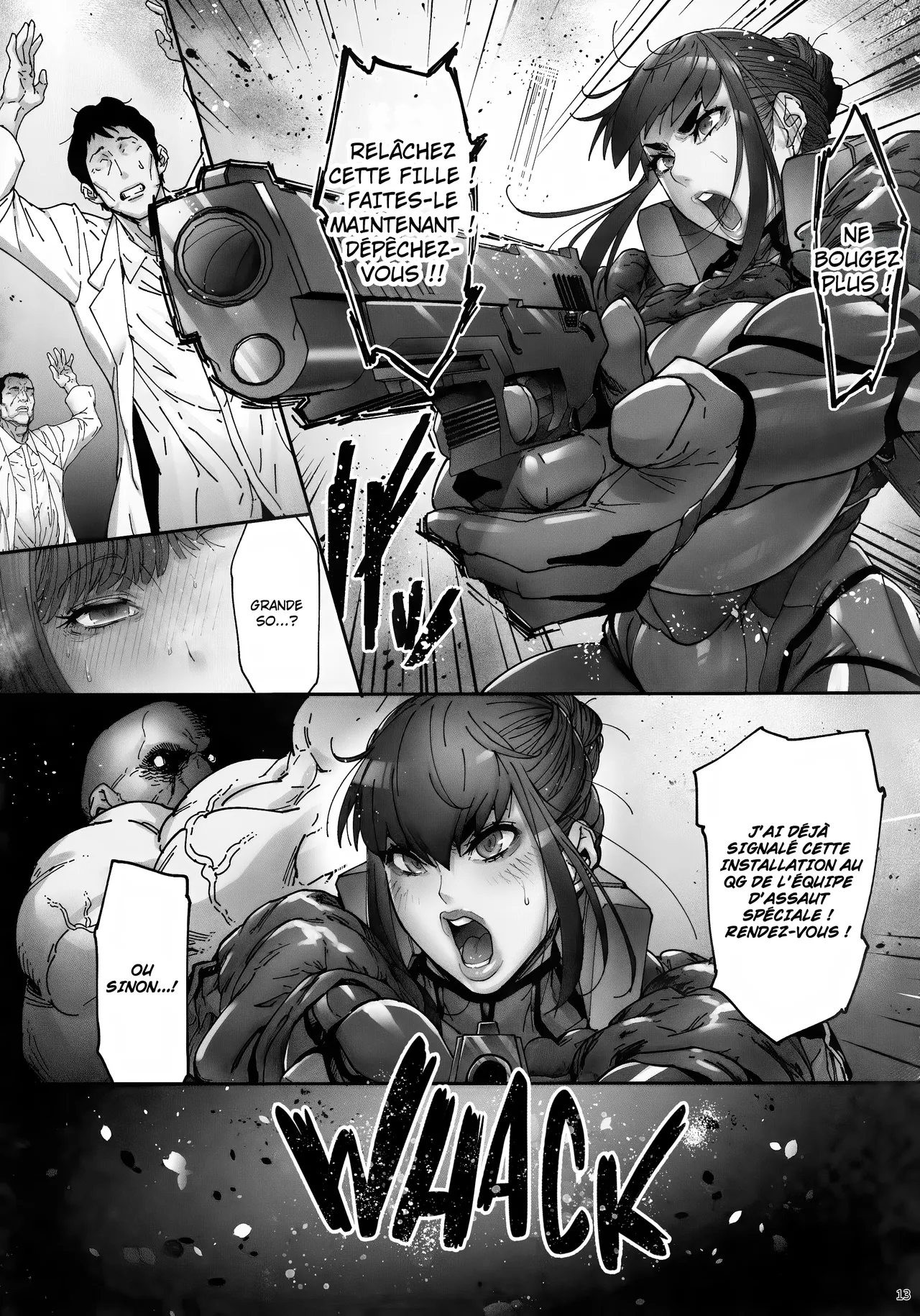 (C101) [Kocho Kocho Koukou (Bonten)] Nyuujoku no Ori ~Hitozuma Sousakan Atsuko~ | Prise au piège et souillée ~ Agente Atsuko, Détective mariée ~ [French] [Hensu] numero di immagine  13