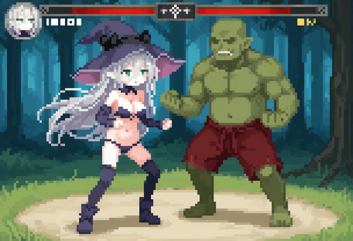 elder sister Laevigata VS greenskin orc [alice in cradle] [AI generated] 이미지 번호 14