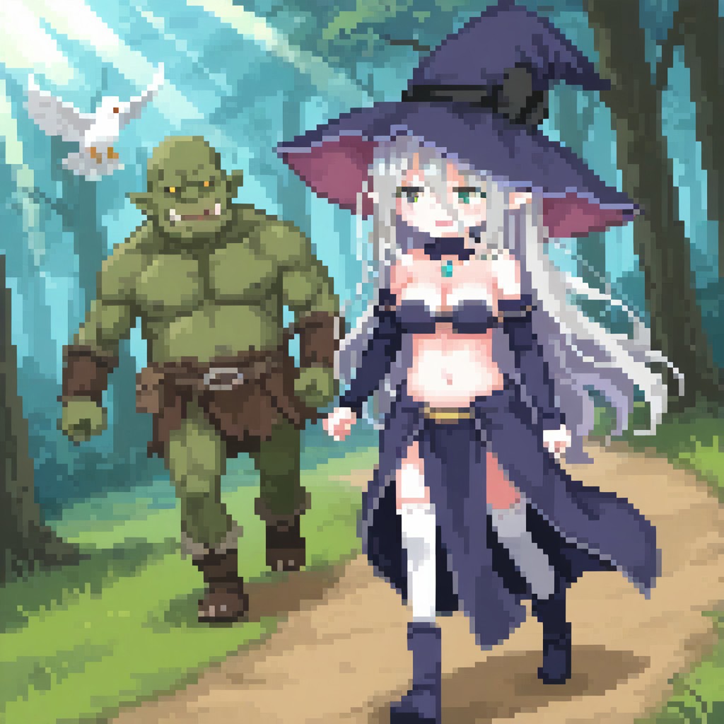 elder sister Laevigata VS greenskin orc [alice in cradle] [AI generated] 이미지 번호 44