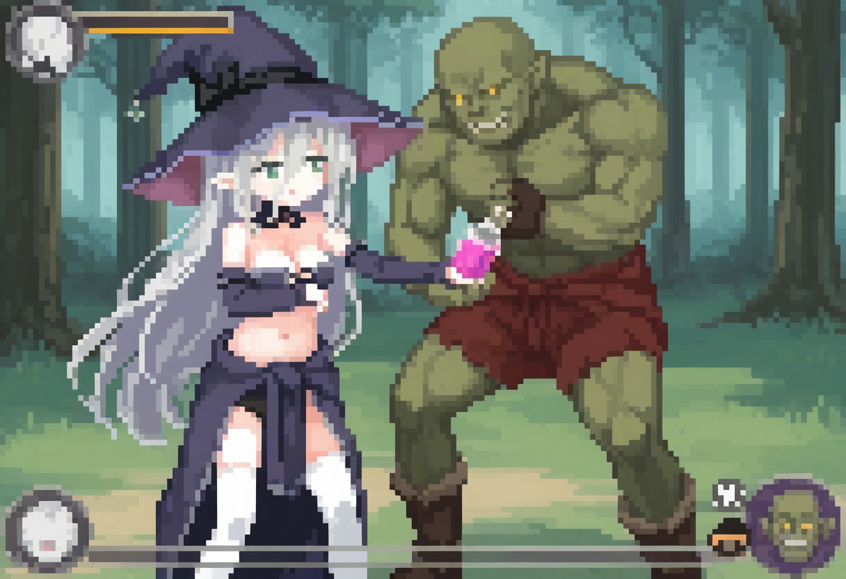 elder sister Laevigata VS greenskin orc [alice in cradle] [AI generated] 이미지 번호 46