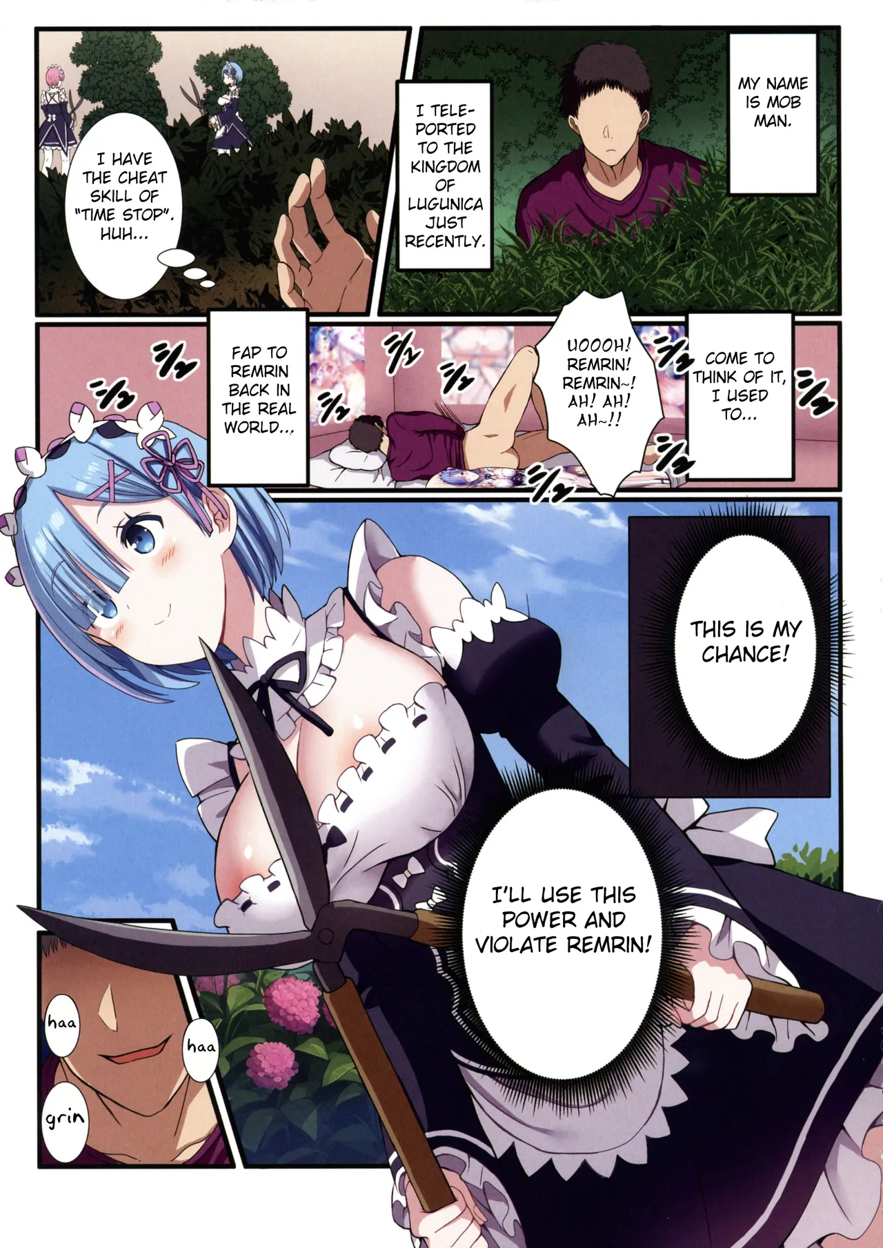 (C104) [Nanmin Festival (Gibuchoko)] Jikan Teishi sureba Rem-rin wa Ore no Mono! (Re:Zero kara Hajimeru Isekai Seikatsu) [English] [FC] image number 5