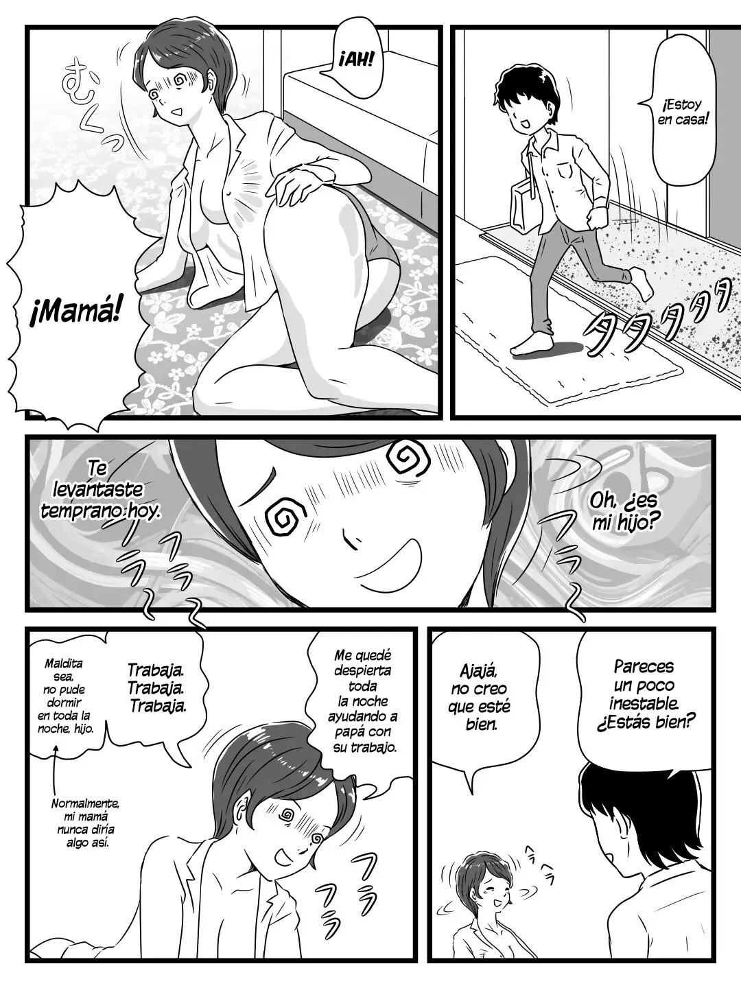 [Momoziri Hustle Dou] Neteiru Aida ni Musuko ga Sounyuu Shite Kita | Mientras Dormía, Mi Hijo Me Penetró [Spanish] [TdeTurbina] numero di immagine  31