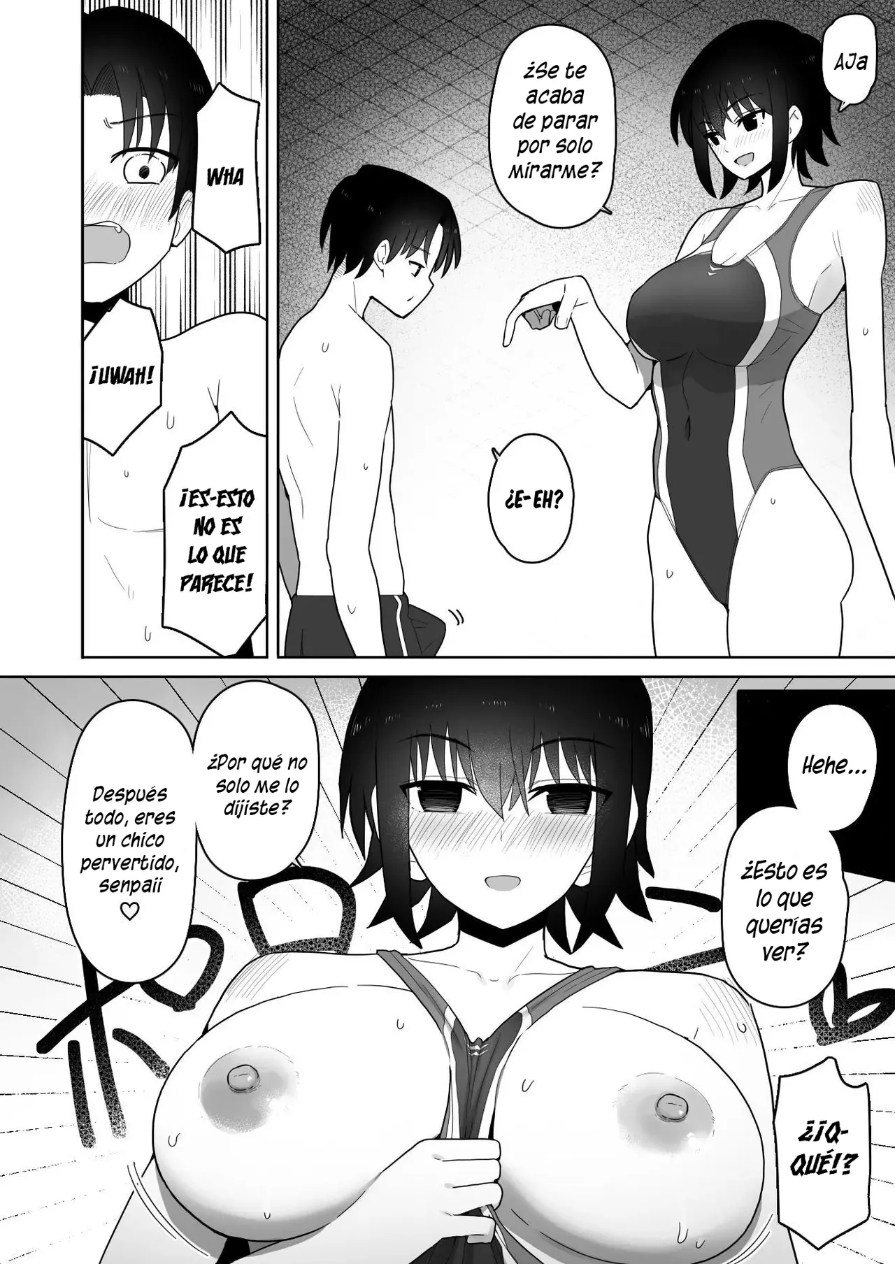 [Kurumaya Koudou] Koushinchou de Namaiki na Kouhai ga Jitsu wa Kojirase Dosukebe de, Boku no Koto ga Daisuki datta Hanashi [Spanish] [H-D-B] image number 13