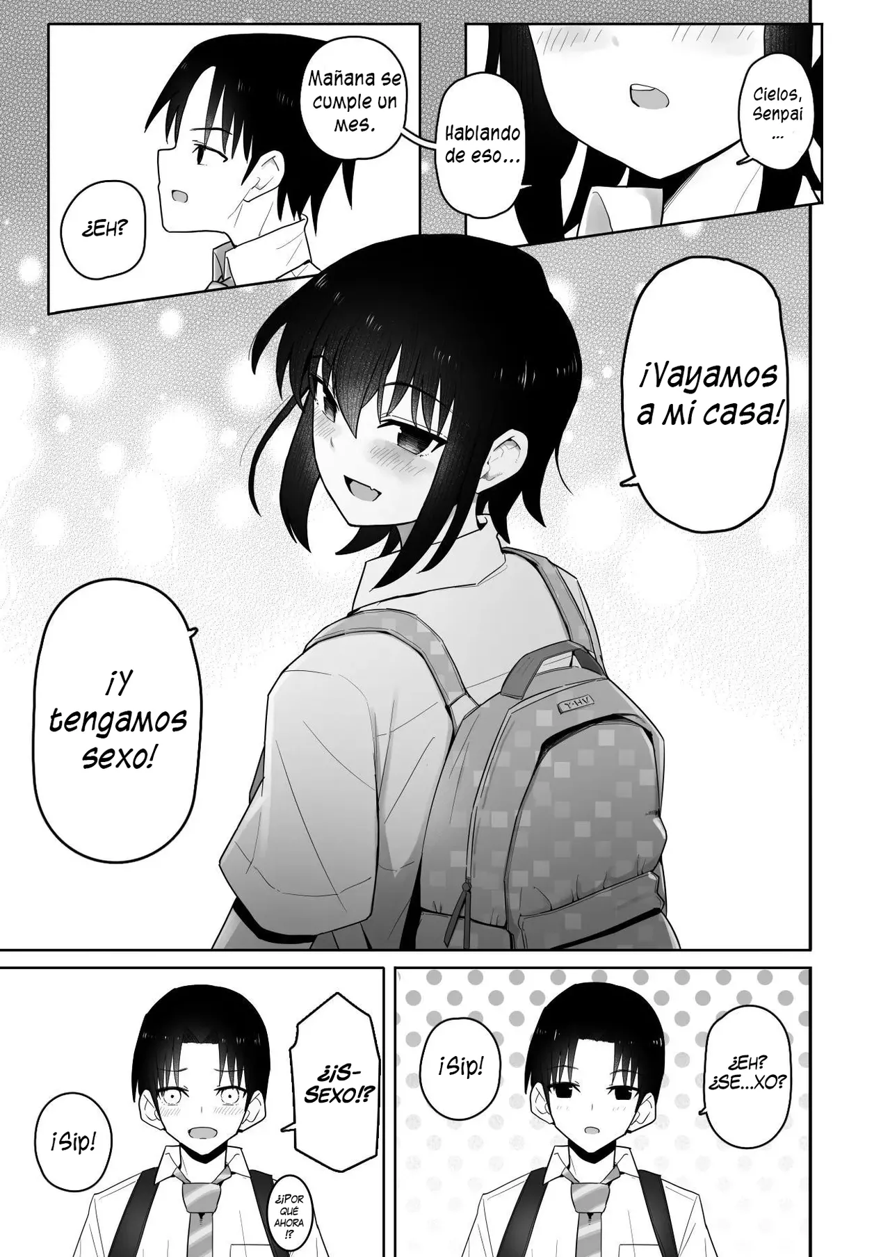 [Kurumaya Koudou] Koushinchou de Namaiki na Kouhai ga Jitsu wa Kojirase Dosukebe de, Boku no Koto ga Daisuki datta Hanashi [Spanish] [H-D-B] image number 65