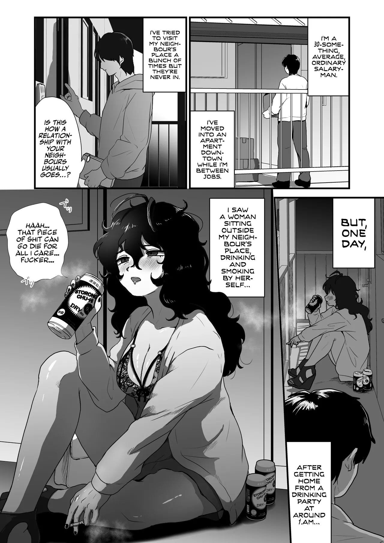 [Otokonoko de Asobou (Yuki Konefu)] Tonari no Downer-kei Arafour Newhalf | My Next Door Neighbour Is a 40-something Gloomy Newhalf... [English] image number 3