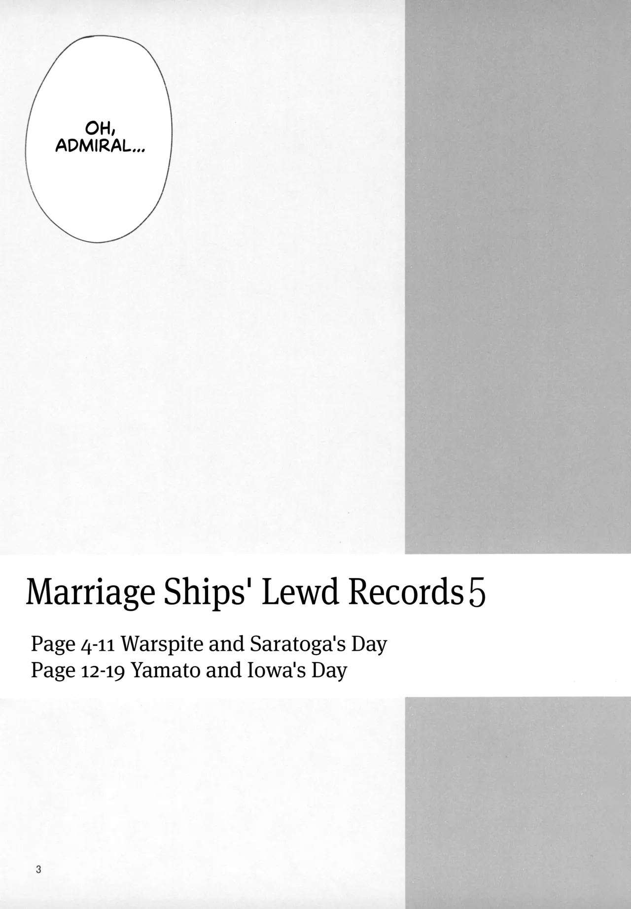 (C101) [Enokiya (eno)] Kekkon Kan Sukebe Roku 5 | Warship Marriage Lewd Records 5 (Kantai Collection -KanColle-) [English] [RedLantern] [Decensored] image number 3