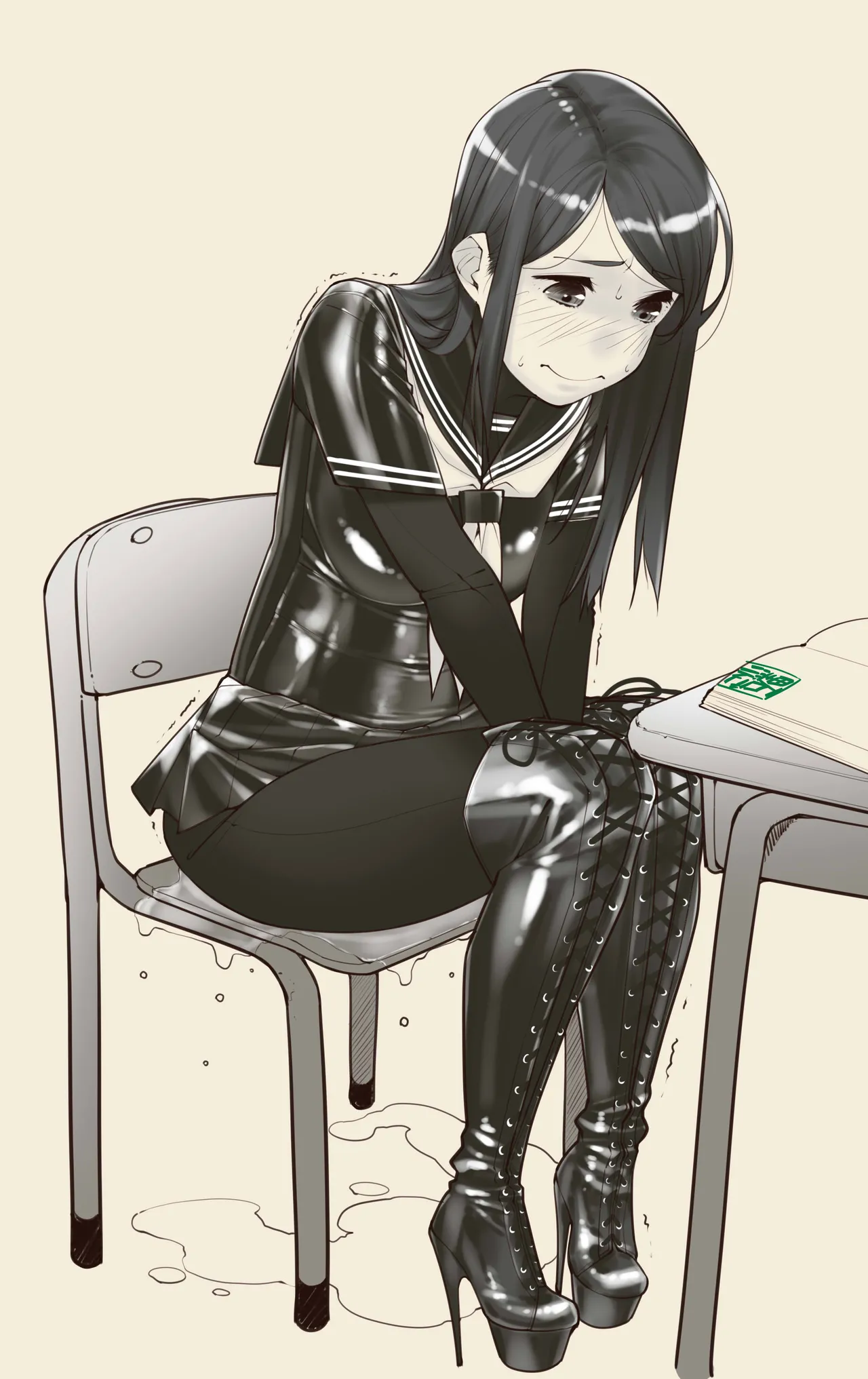 [Kudamono Monogatari (Kuroishi Ringo)] Tekateka seifuku omorashi gakuin 画像番号 2