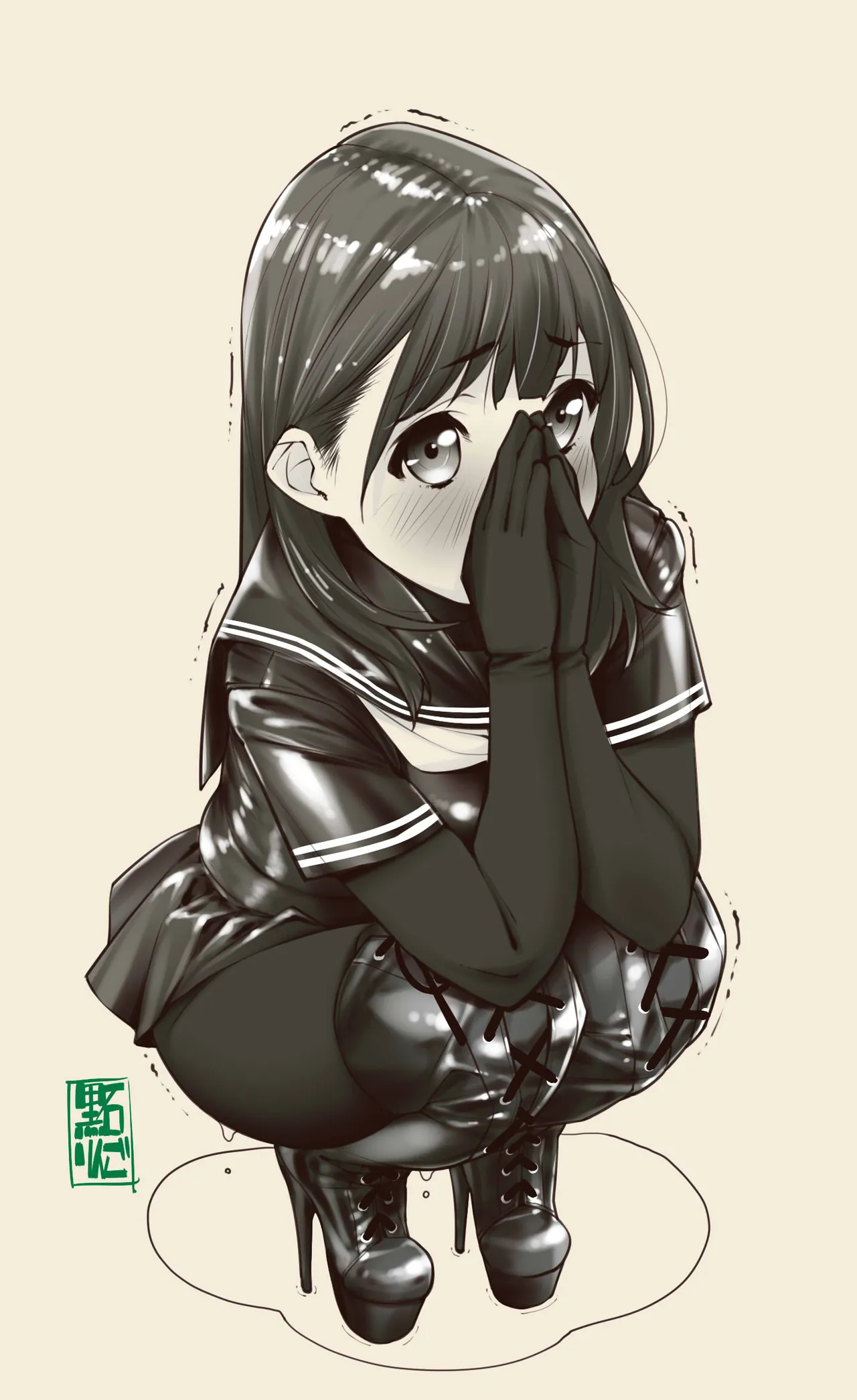 [Kudamono Monogatari (Kuroishi Ringo)] Tekateka seifuku omorashi gakuin 画像番号 7