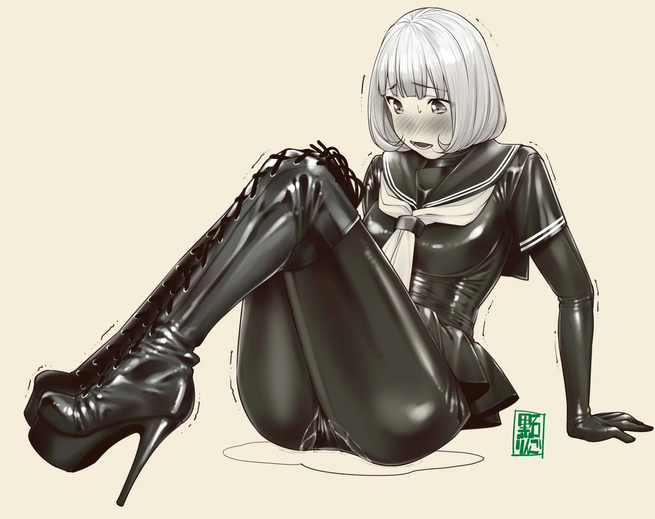 [Kudamono Monogatari (Kuroishi Ringo)] Tekateka seifuku omorashi gakuin 画像番号 9