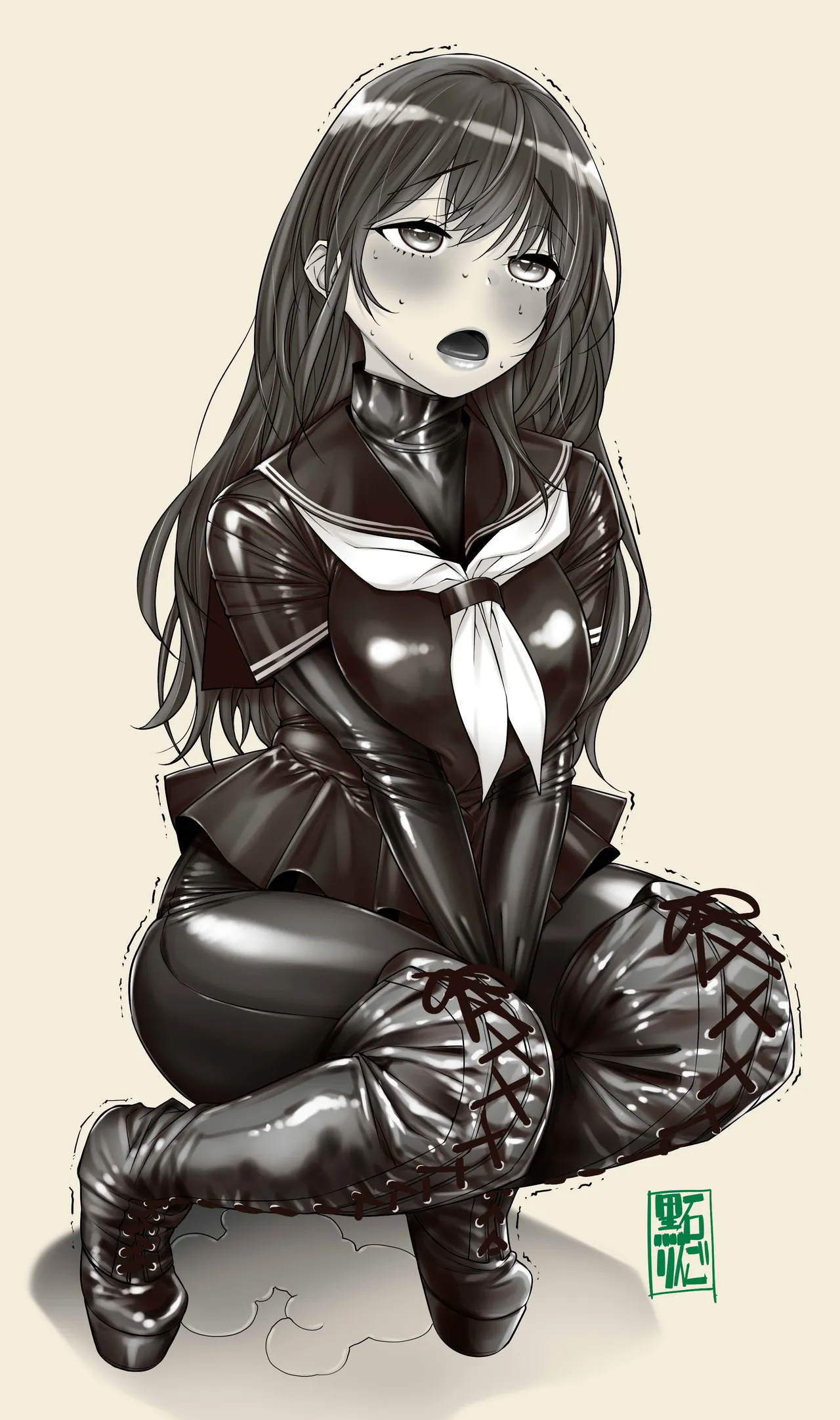 [Kudamono Monogatari (Kuroishi Ringo)] Tekateka seifuku omorashi gakuin 画像番号 31