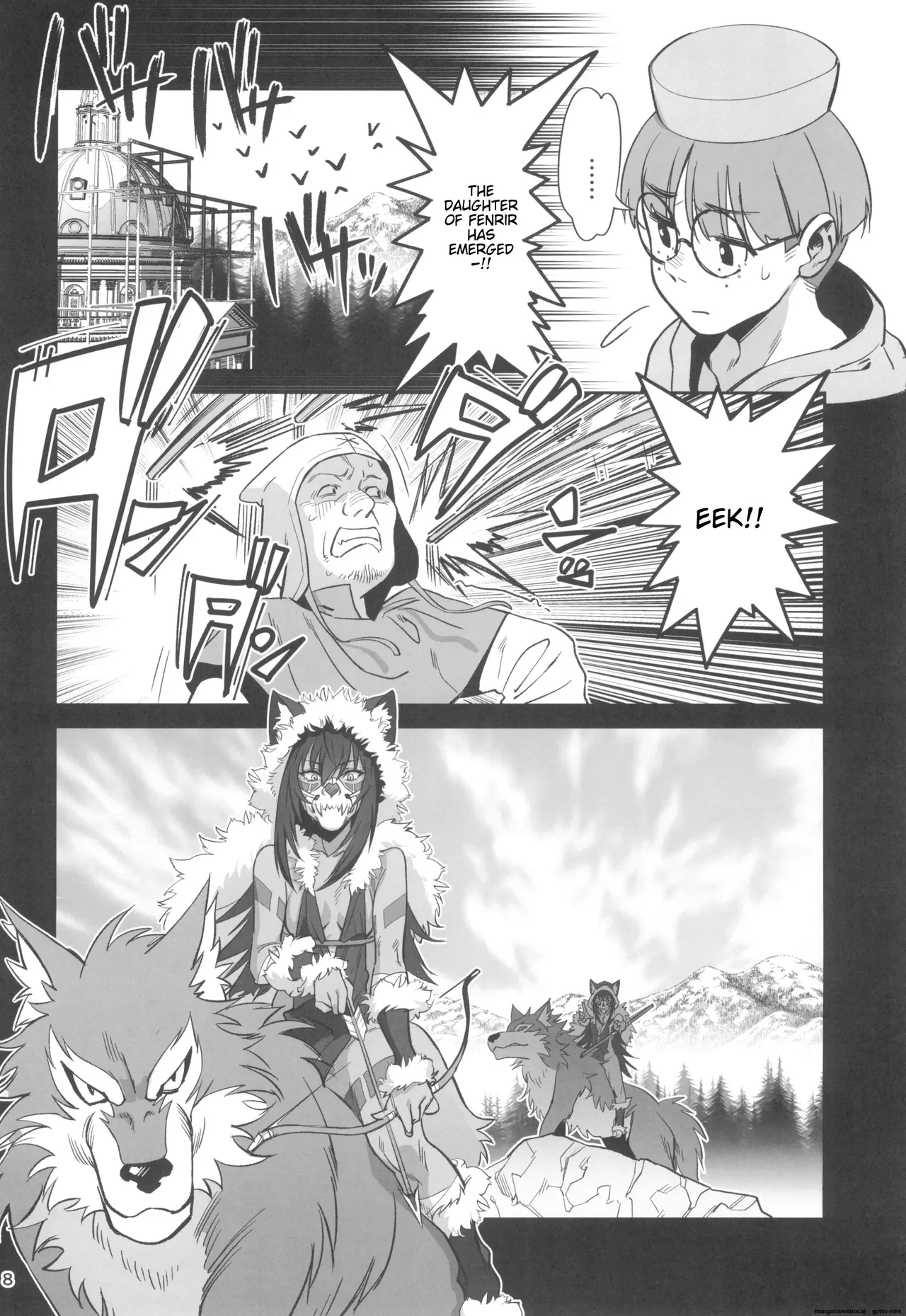 (C104) [Dokudami (Okita Ababa)] Mori o Mamoru Ookami Shoujo ga Inkou Shisai ni NTRreta Hanashi [MTL English] изображение № 8