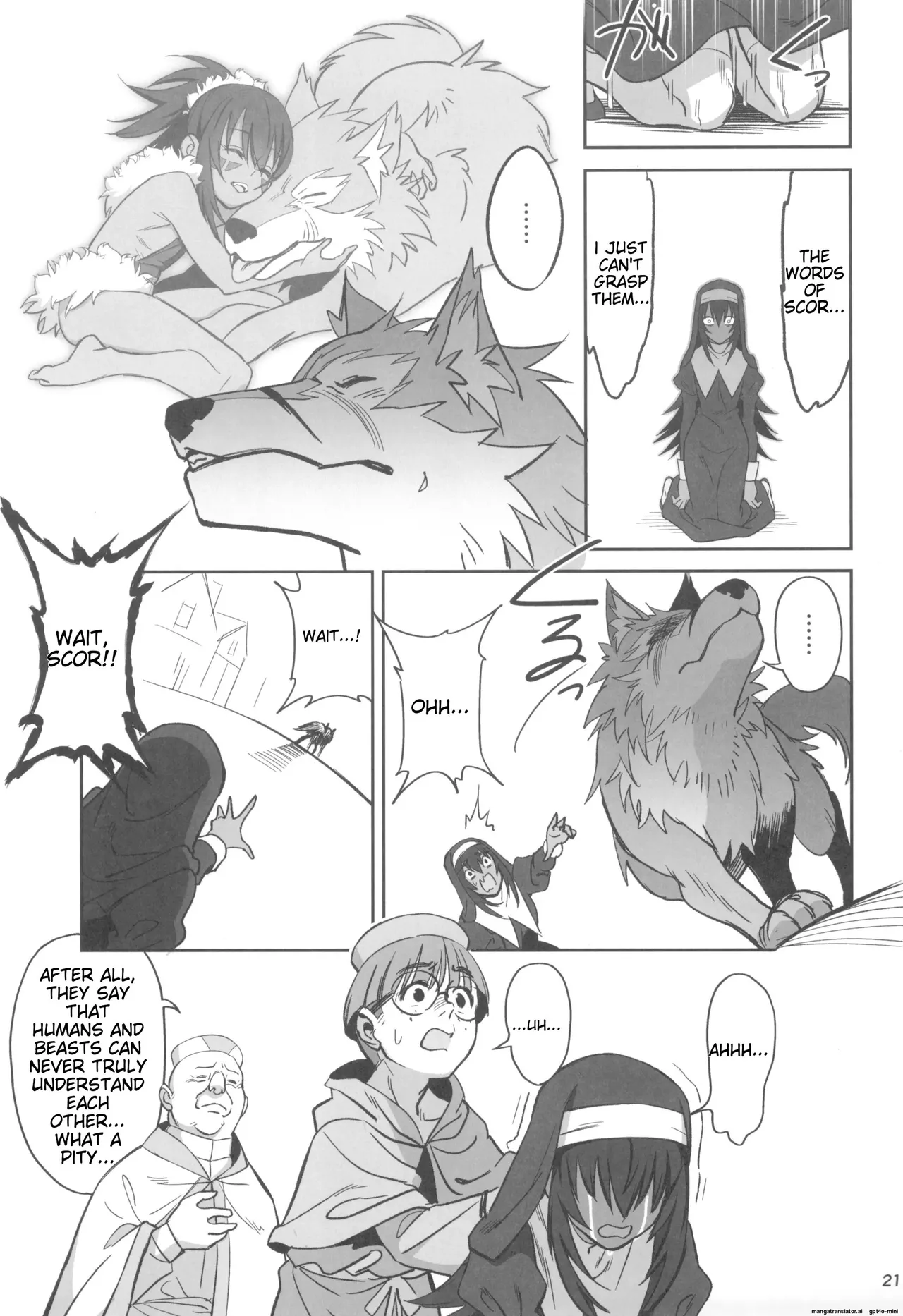 (C104) [Dokudami (Okita Ababa)] Mori o Mamoru Ookami Shoujo ga Inkou Shisai ni NTRreta Hanashi [MTL English] изображение № 21