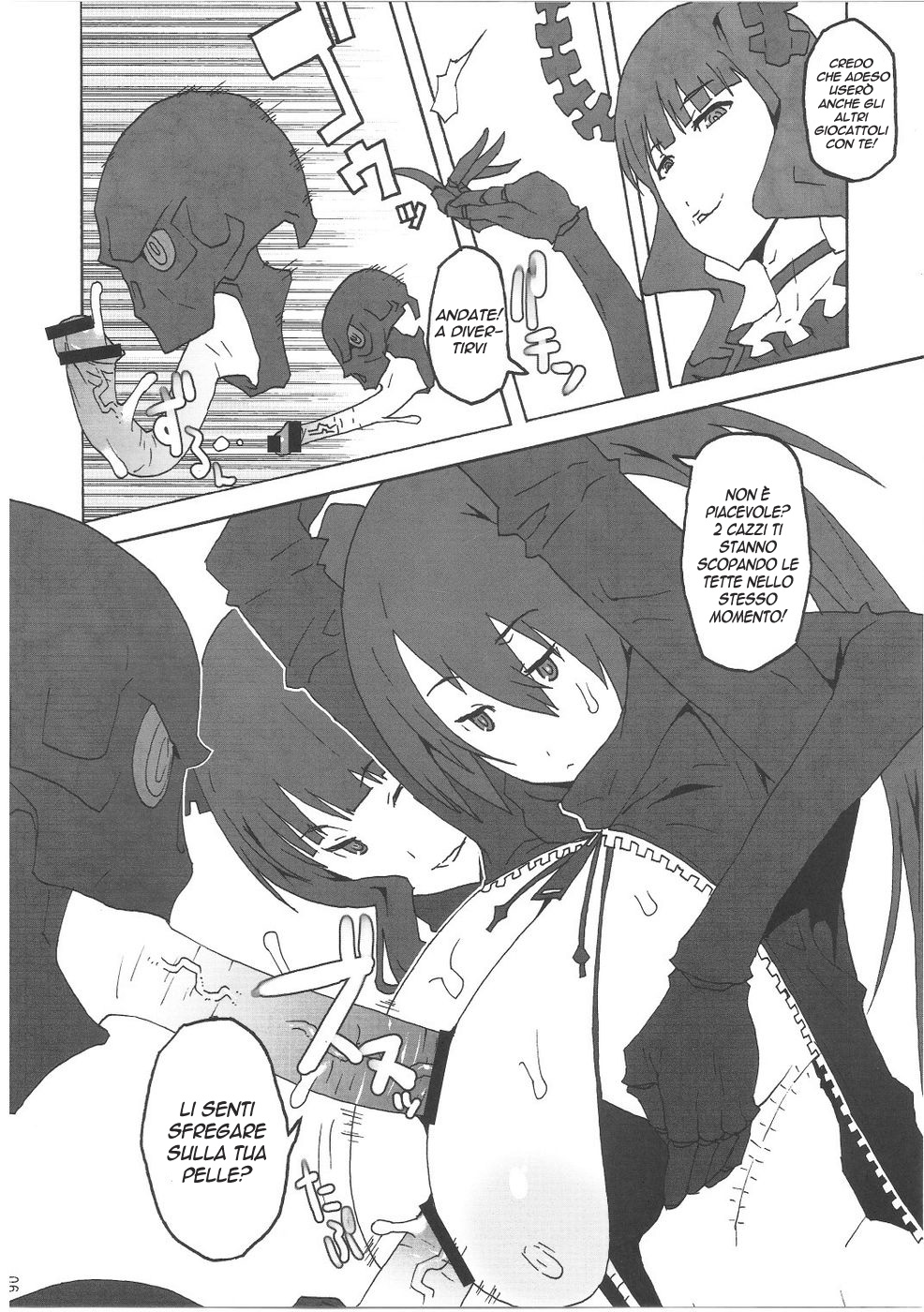 (C78) [VARIABLE? (Yukiguni Eringi)] Bukkake Paizuri Shooter (BLACK★ROCK SHOOTER) [Italian] изображение № 5