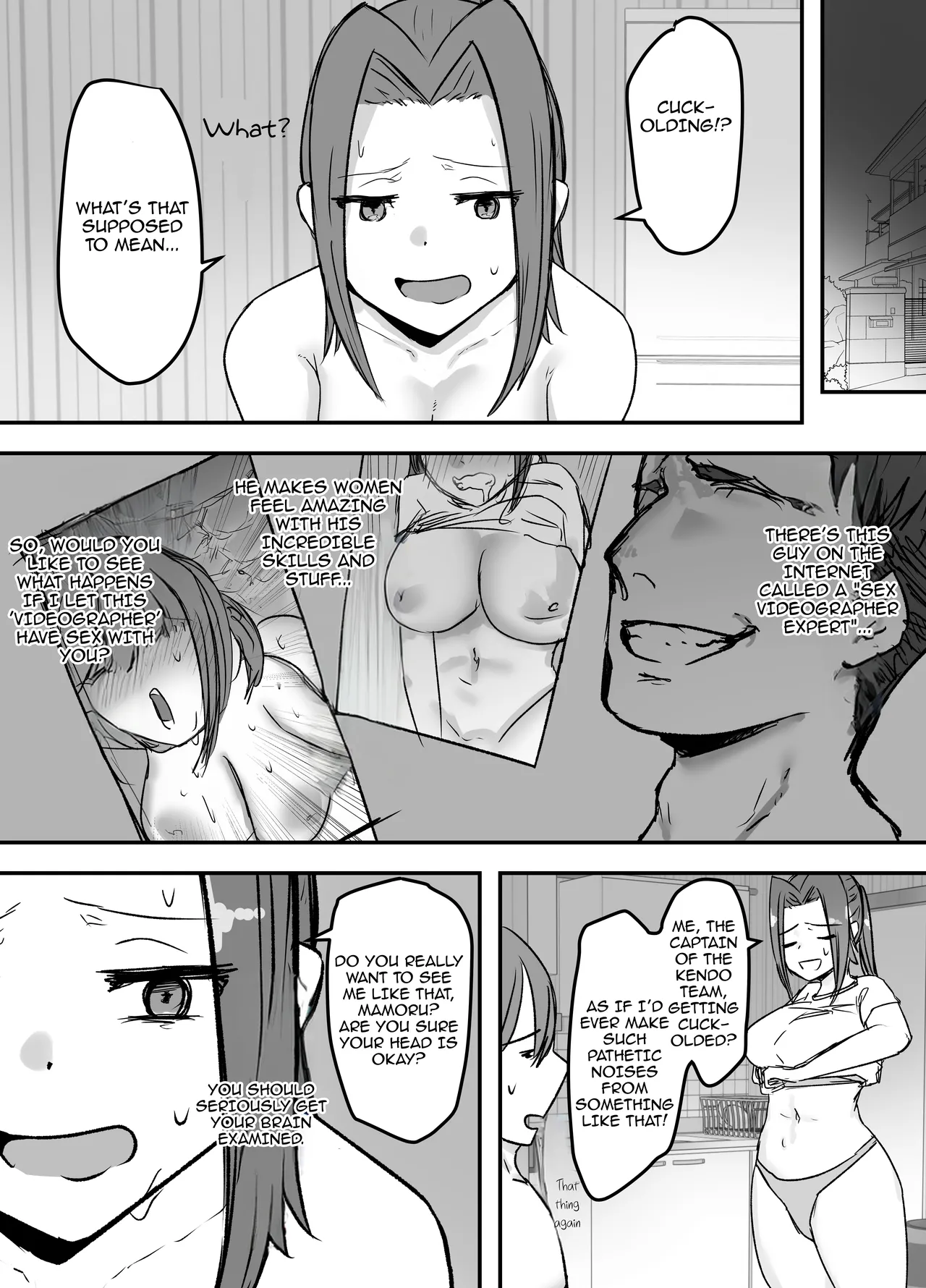[Baketsu Purin] Kendou-bu Shushou no Watashi ga Netorase de Ochiru Wake ga Nai!! | There's no way the captain of the kendo club like me could fall for a cuckoldry!!   [English] [Aishi21] image number 6