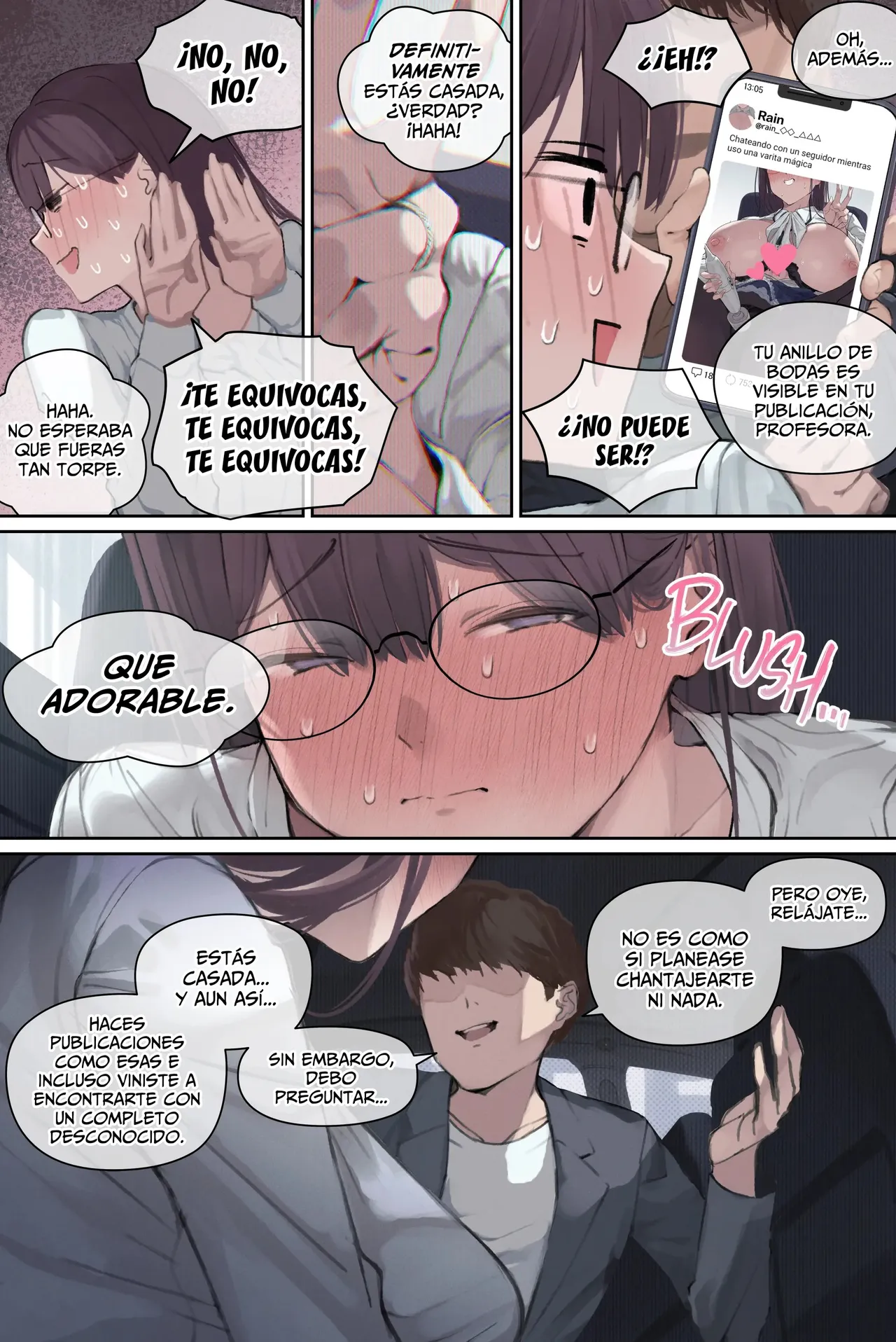 [Yomoda Yomo] Intelli Hitozuma Amamiya Touko Sensei no Hatsujou | Touko Amamiya׃ Esposa Academica y Profesora en CELO [Español] [Lo Hago por Diversión] [Sin Censura] [Digital] numero di immagine  24