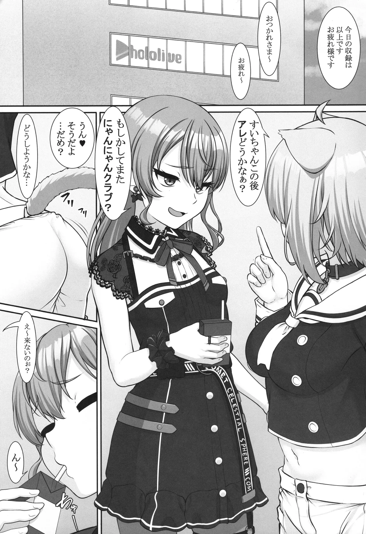 (C105) [MAT (Pararan)] Nyan Nyan Club (Nekomata Okayu, Hoshimachi Suisei) imagen número 3