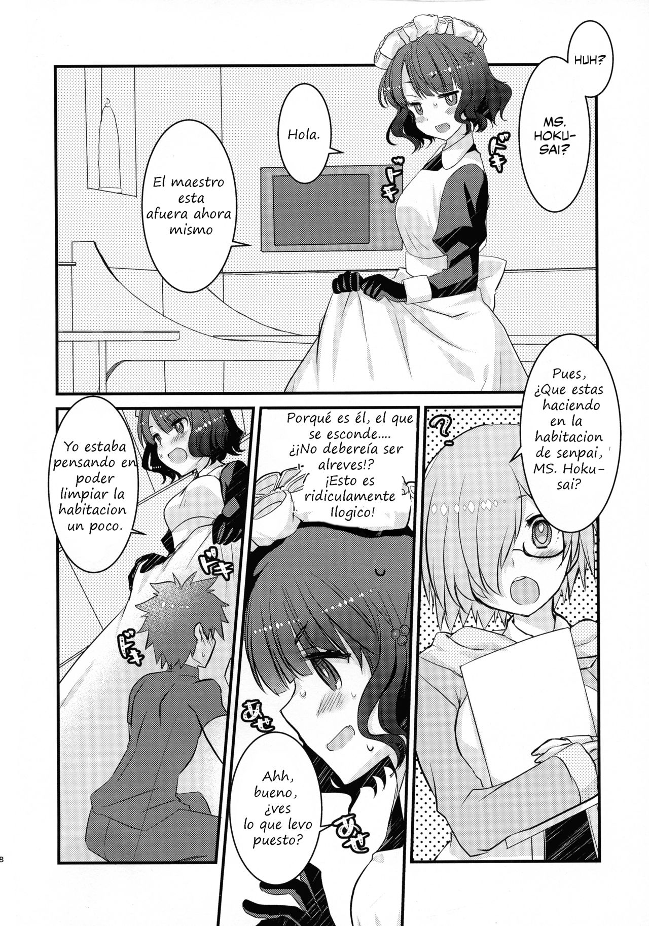 (C97) [Nekomarudow (Tajima Yoshikazu)] Maid Oui-san to Icha Love Sukebe Suru Hon | Mi sirvienta Oui-san y yo estamos calientes (Fate/Grand Order) [Spanish] imagen número 7