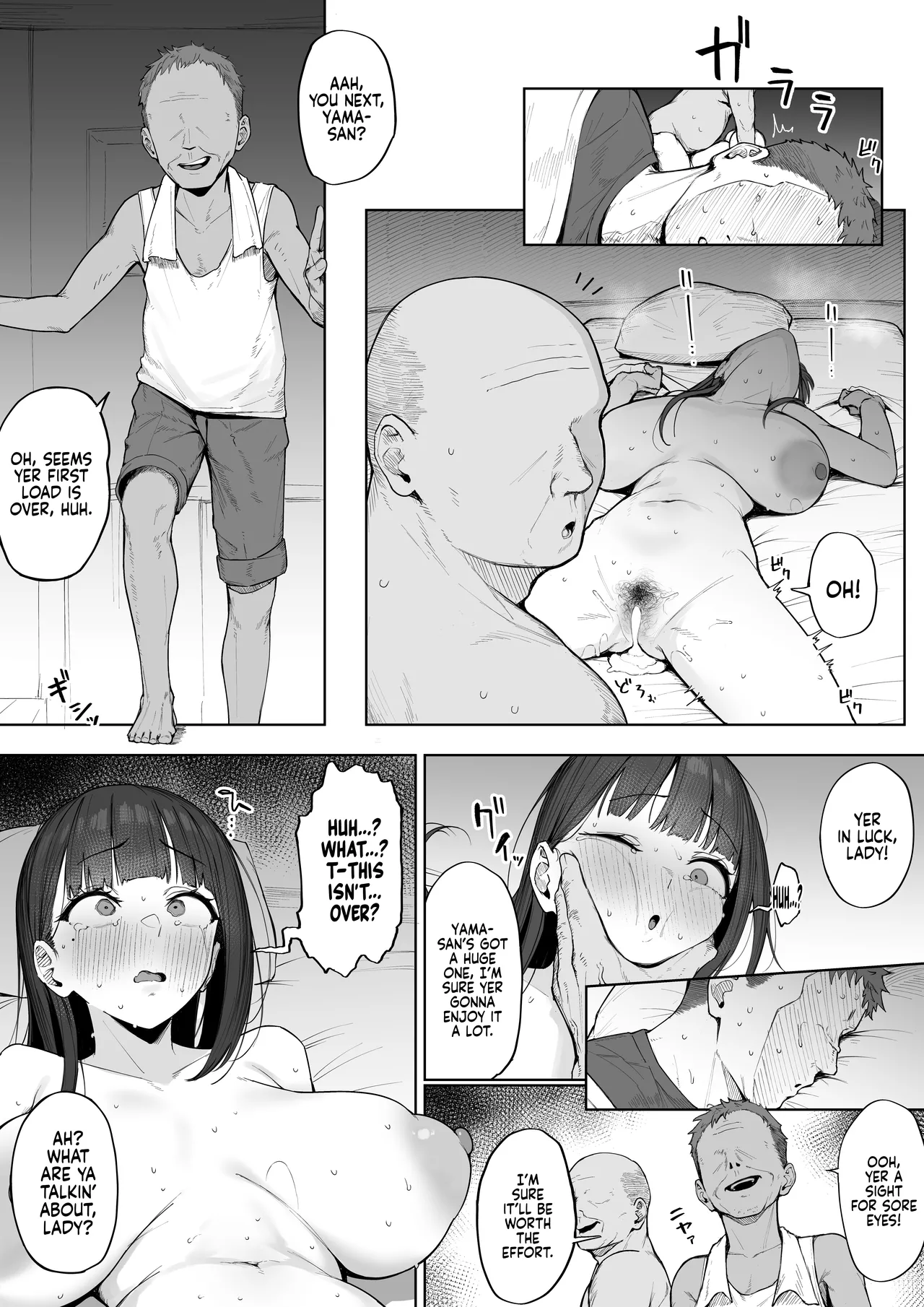 [Almondman] Yobai Fuushuu no aru mura ni Ijuushite shimatta Fuufu | A Couple who moved to a Village with a tradition of Sneaking into a Woman's Bed [English] [Coffedrug] [Decensored] Bildnummer 7