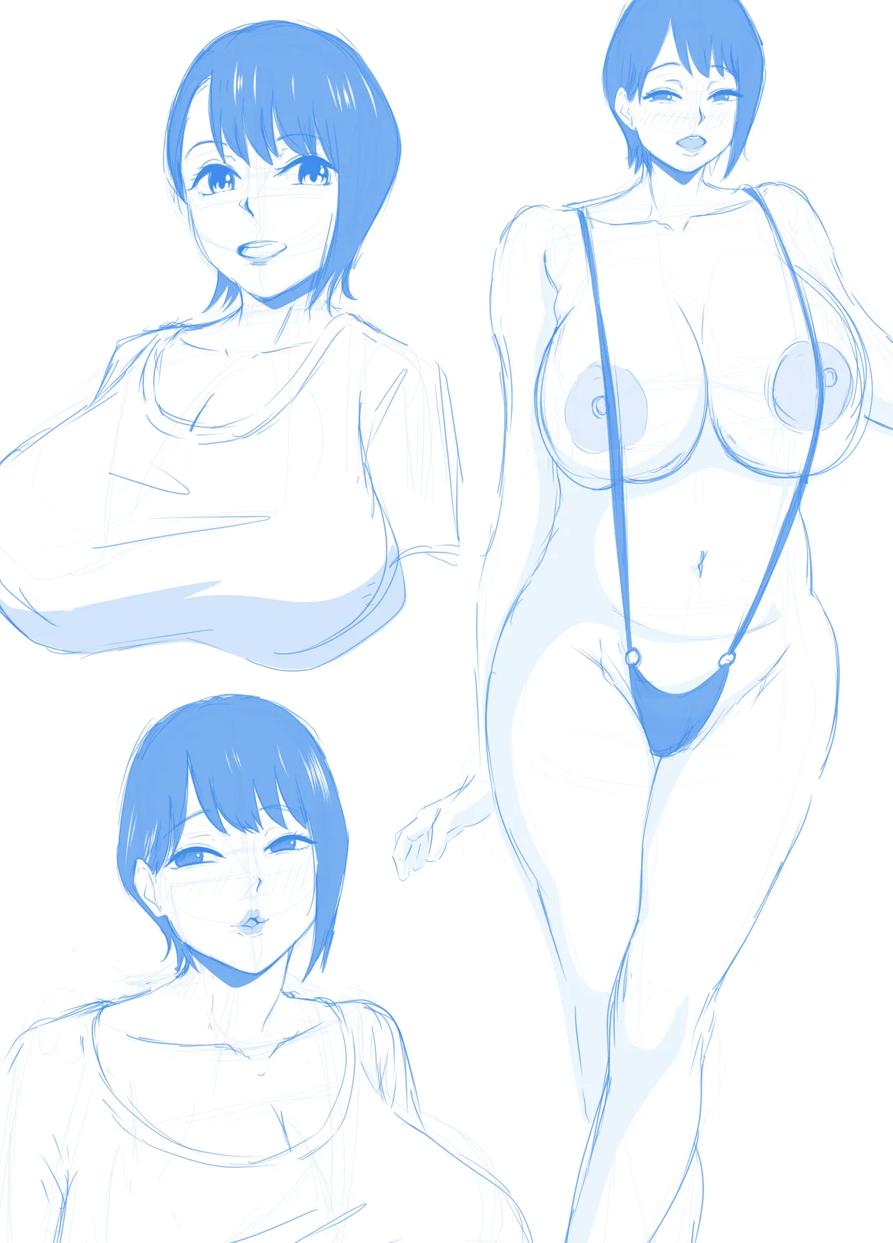 A frustrated, chubby mother and her son's friend... 图片编号 2