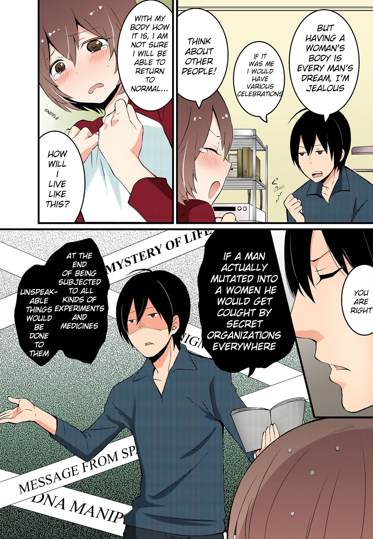 [Nagata Maria] Totsuon! ~Totsuzen Onnanonko Ni Natta No De, Ore No Oppai Monde Mimasen Ka? | Totsuon! Since I've Abruptly Turned Into a Girl, Won't You Fondle My Boobs?[COLOR] [English][LordoftheMists] 16eme image