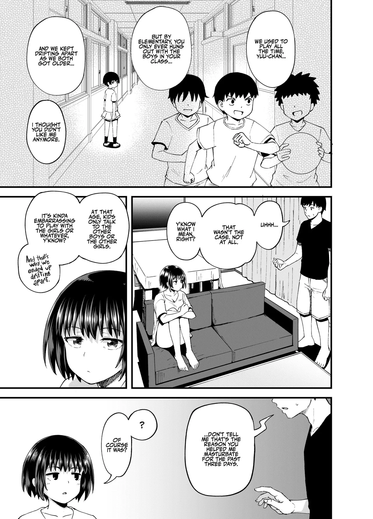 [Tonkotsu Fuumi (Poncocchan)] Soen ni Natteta Osananajimi ga Okuchi Onaho Gayoi Shite Kuru Mikkakan | Three Days Treating My Estranged Friend As An Oral Fuckhole [Digital] [English] [A Little Someone's Dummy] Bildnummer 45