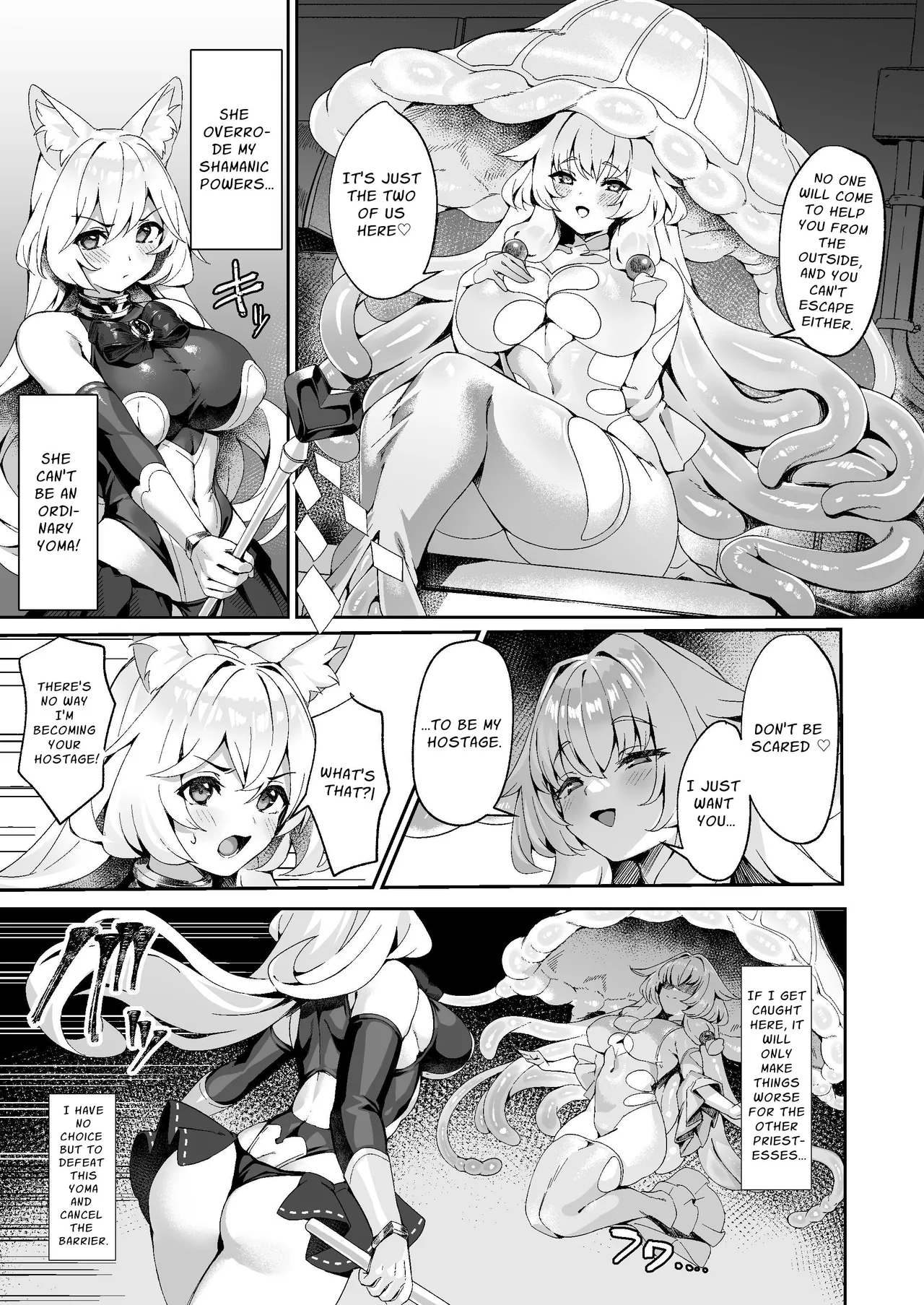 [Nekono Tawagoto (Nekono Mantesu)] Taima Miko Kanna Futanari Sakusei Haiboku Hen | Exorcist Priestess Kanna: Futanari Defeated by Forced Ejaculation [Digital] [English] [Nice Translations] image number 4