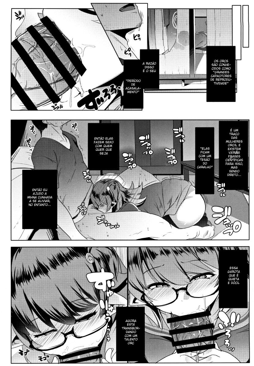 (C97) [Hitsuji Kikaku (Muneshiro)] Imouto wa Mesu Orc [Portuguese-BR] image number 8