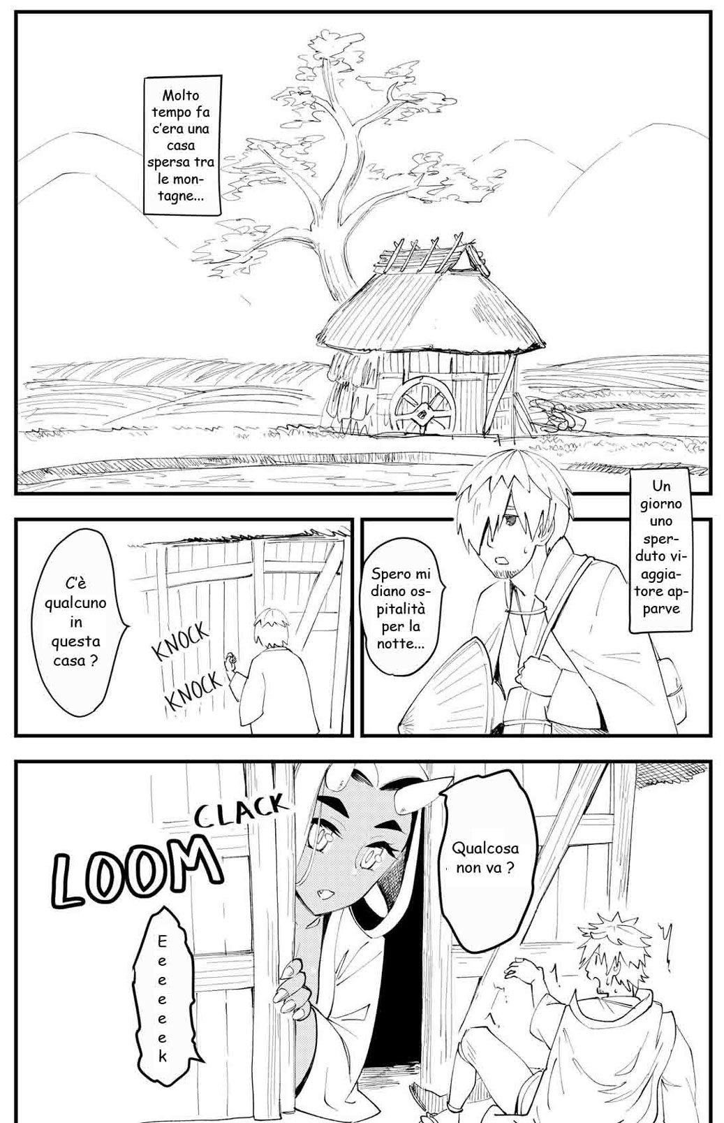 (C97) [Hi-Per Pinch (clover)] Oni Musume to Tabibito | La Ragazza Orco e Il Viaggiatore [Italian] 图片编号 2