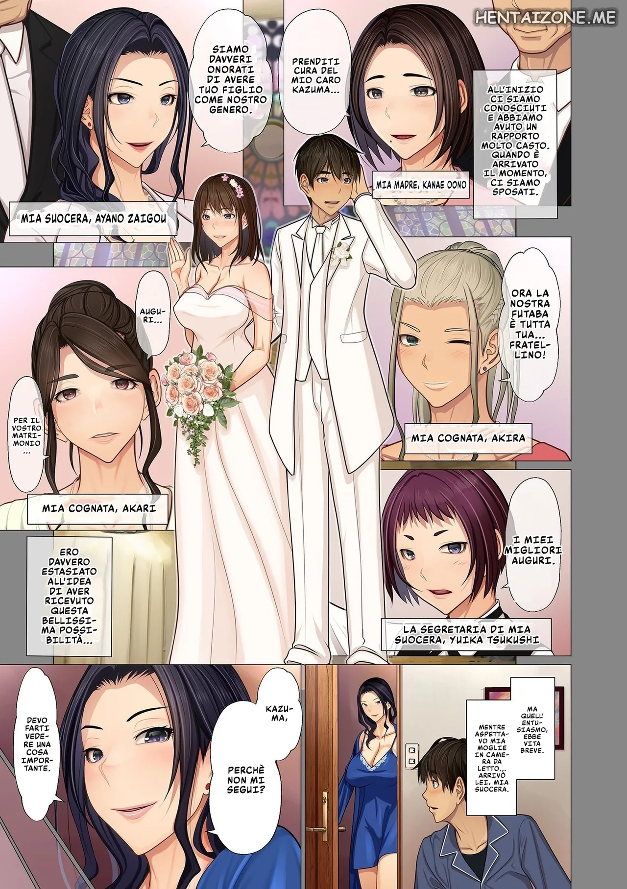 [Emori Uki] Fugou Ichizoku no Muko ~ Tsuma Igai Zenin Ore no Onna | Un matrimonio con una famiglia per bene Ch.1-4  [Italian] image number 7