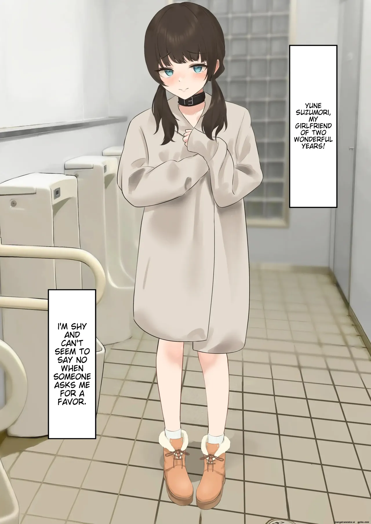 Submissive Girlfriend - Public Toilet Cuckolding - Bildnummer 1