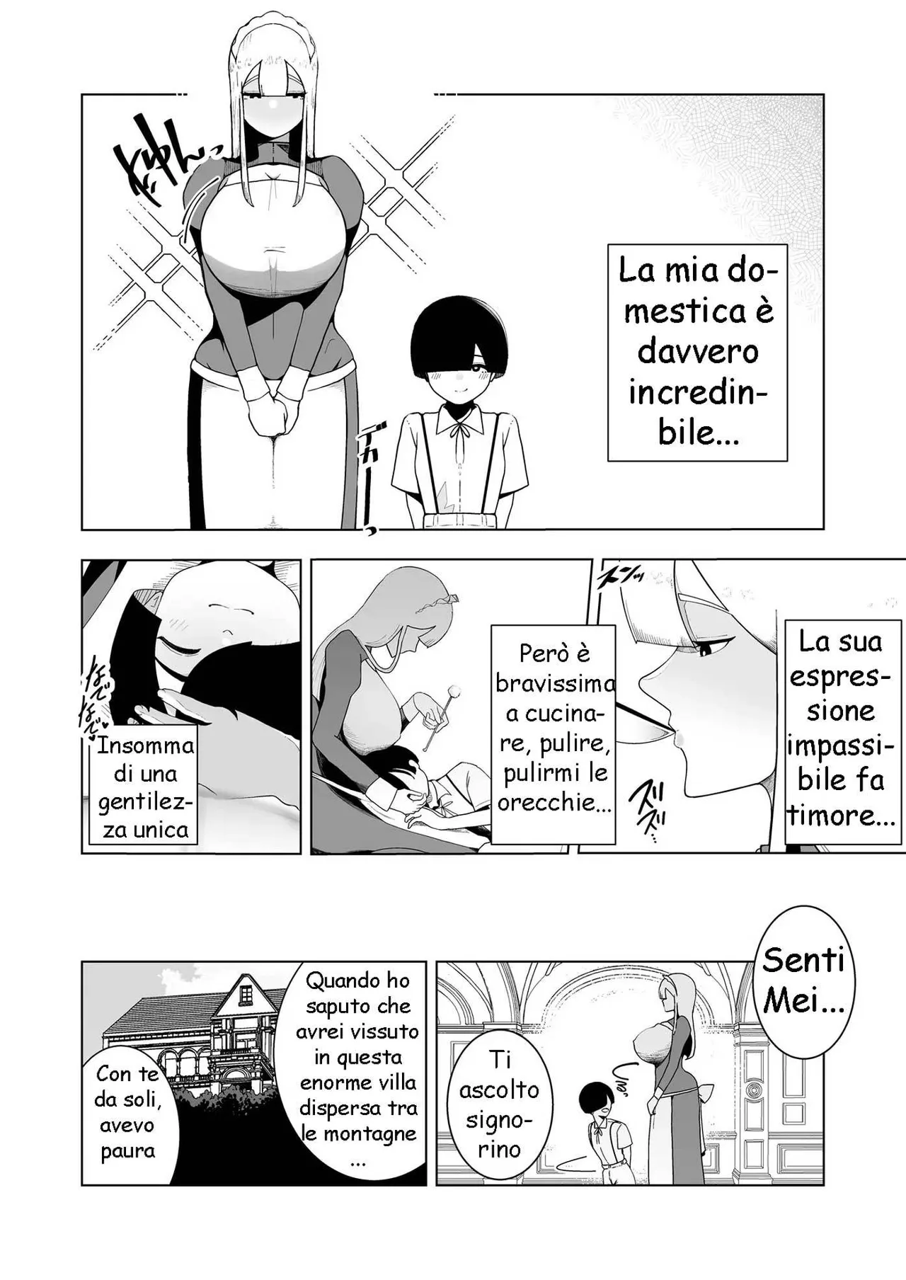 [Ikinuki.] Kyonyuu Muhyoujou Deka Maid ni Muchi na Boku wa Nanika Sareteru. | Cosa mi sta Facendo la Mia Impassibile Domestica dai Seni Prosperosi ? [Italian] 이미지 번호 3