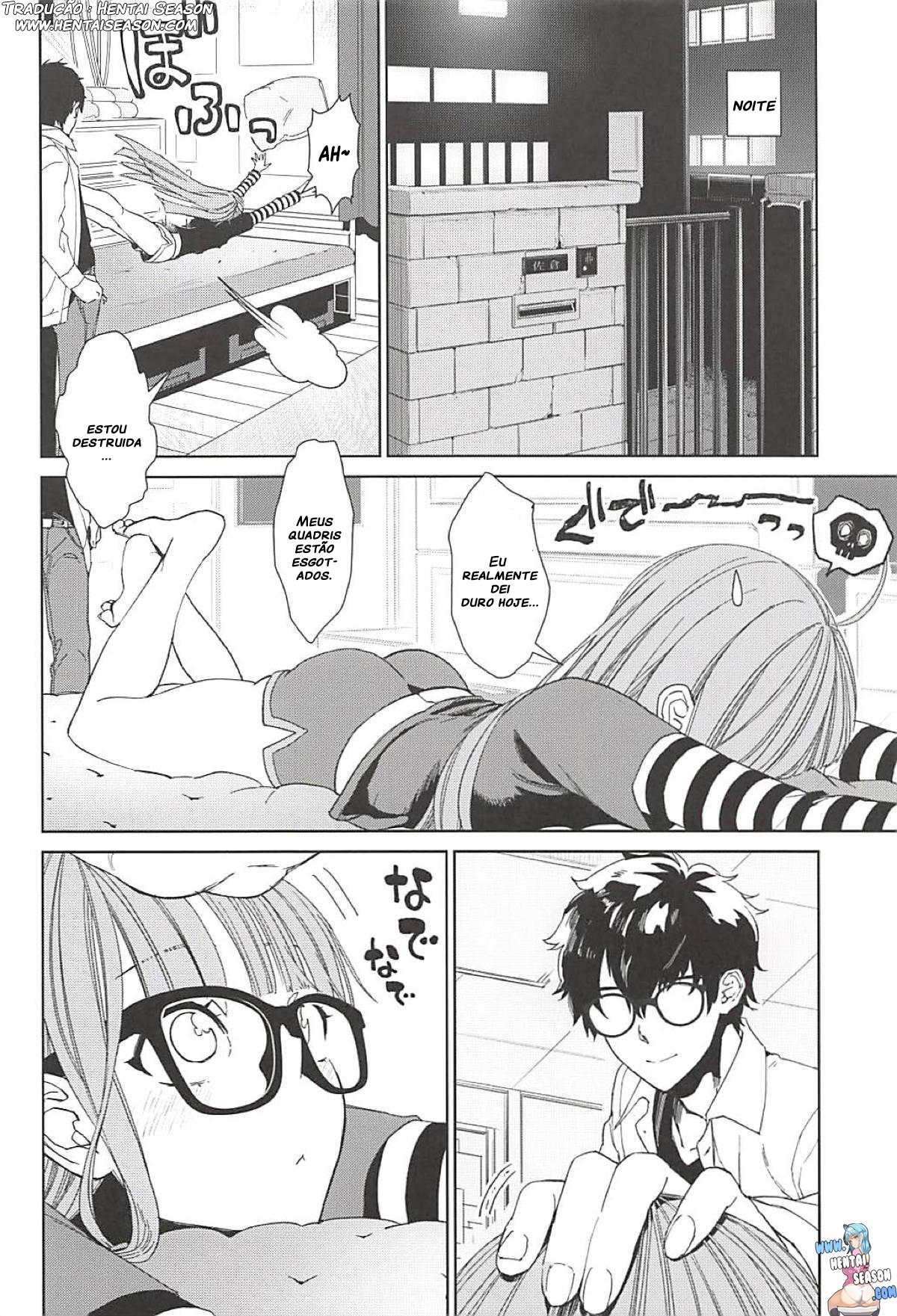 (C94) [Kindergarten (Hobo3)] Futaba to Kareshi no Ecchi na Ichinichi (Persona 5) [Portuguese-BR] [Hentai Season] изображение № 7