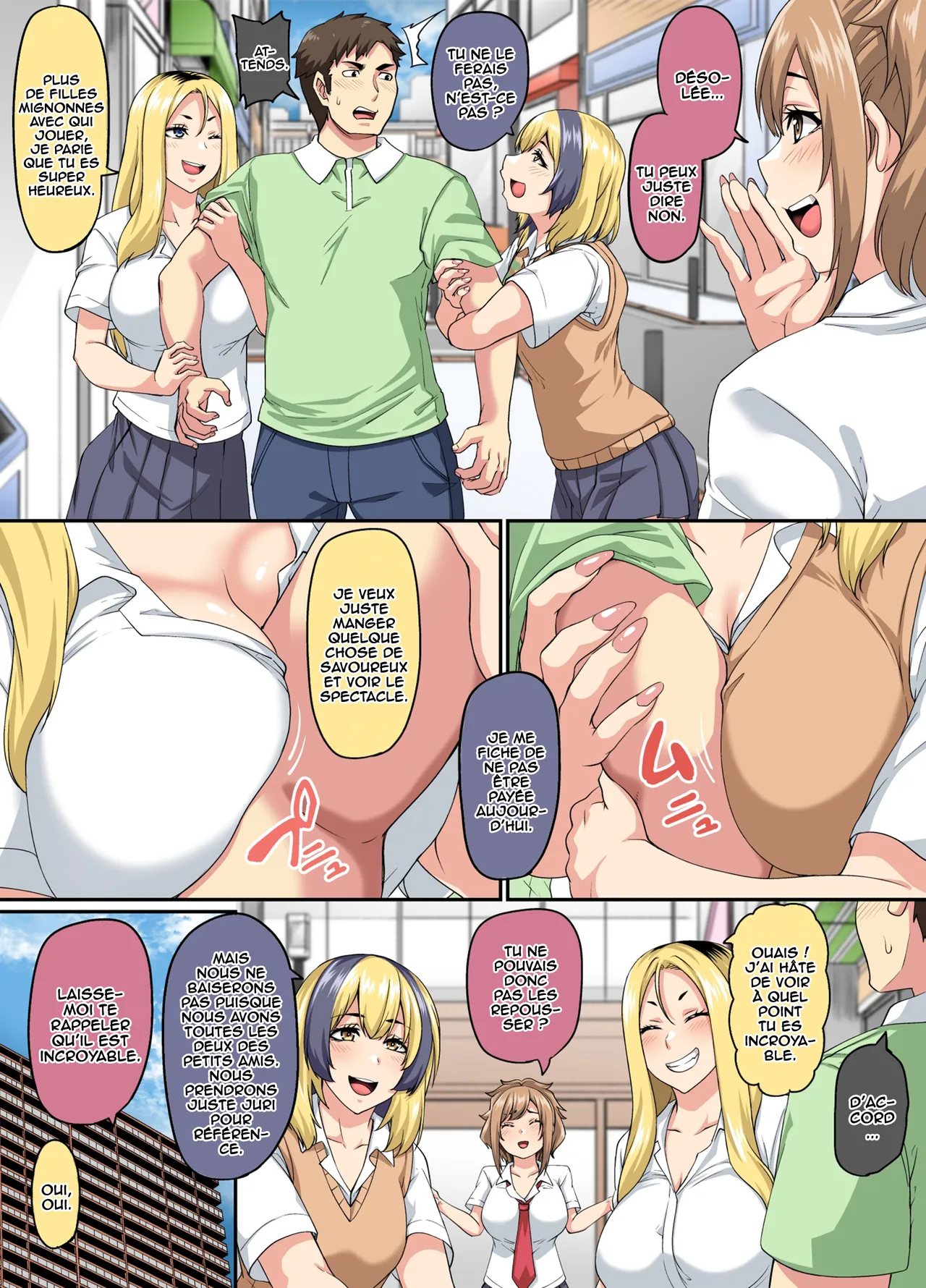 [Tiramisu Tart (Kazuhiro)] Papakatsu SeFri Gal ga Tomodachi o Tsurete kita node Kuttetara Gyaku ni Kakomare Yowasare Shiboritorare Ie o Yaribeya Atsukai sareru Hanashi [French] [O-S] 이미지 번호 6