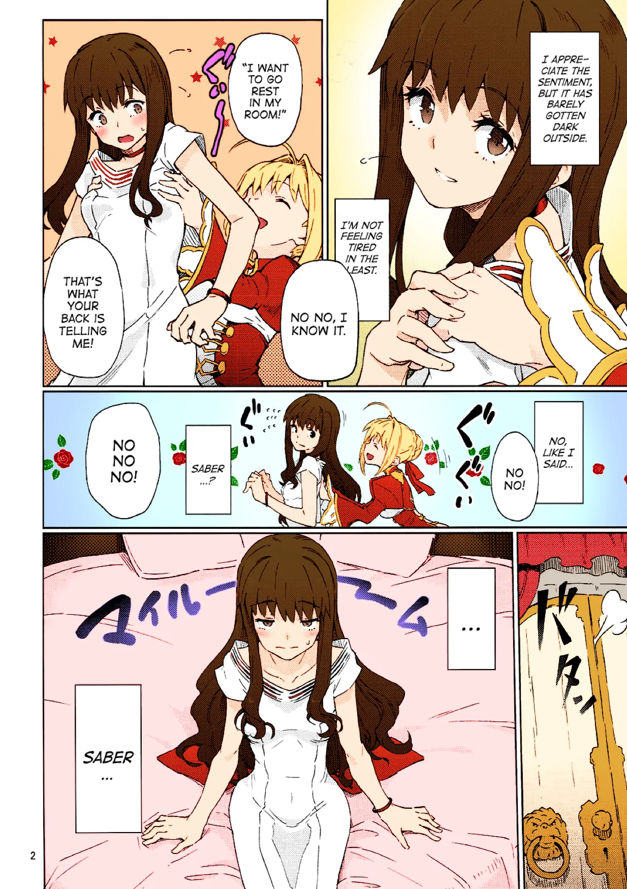 (COMIC1☆11) [Gokusaishiki (Aya Shachou)] Koutei Tokken sEXtella | Imperial Privilege sEXtella (Fate/EXTELLA) [English] [ATF] [Colorized] image number 3