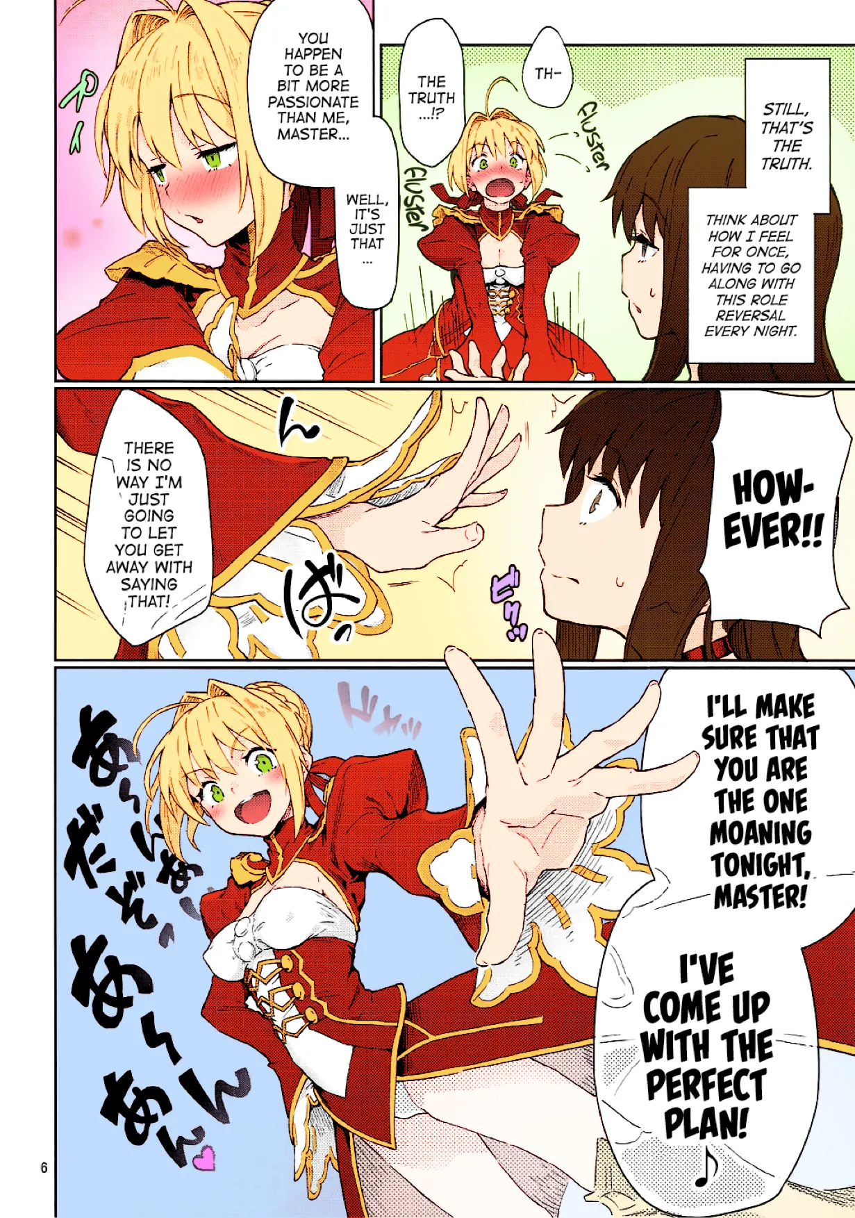 (COMIC1☆11) [Gokusaishiki (Aya Shachou)] Koutei Tokken sEXtella | Imperial Privilege sEXtella (Fate/EXTELLA) [English] [ATF] [Colorized] image number 7