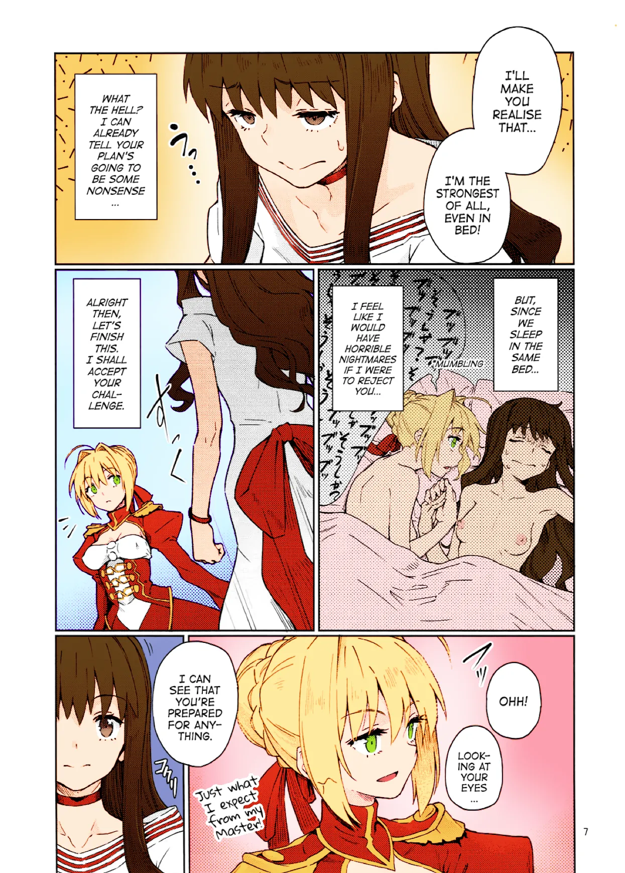 (COMIC1☆11) [Gokusaishiki (Aya Shachou)] Koutei Tokken sEXtella | Imperial Privilege sEXtella (Fate/EXTELLA) [English] [ATF] [Colorized] image number 8