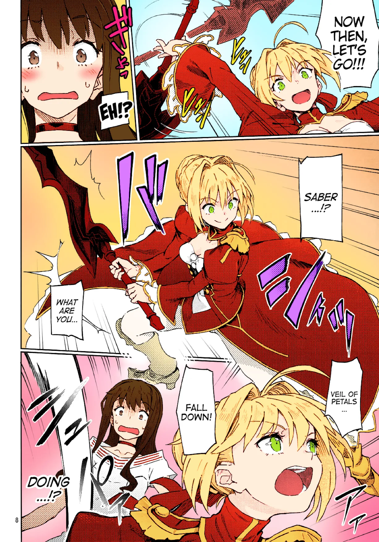 (COMIC1☆11) [Gokusaishiki (Aya Shachou)] Koutei Tokken sEXtella | Imperial Privilege sEXtella (Fate/EXTELLA) [English] [ATF] [Colorized] image number 9