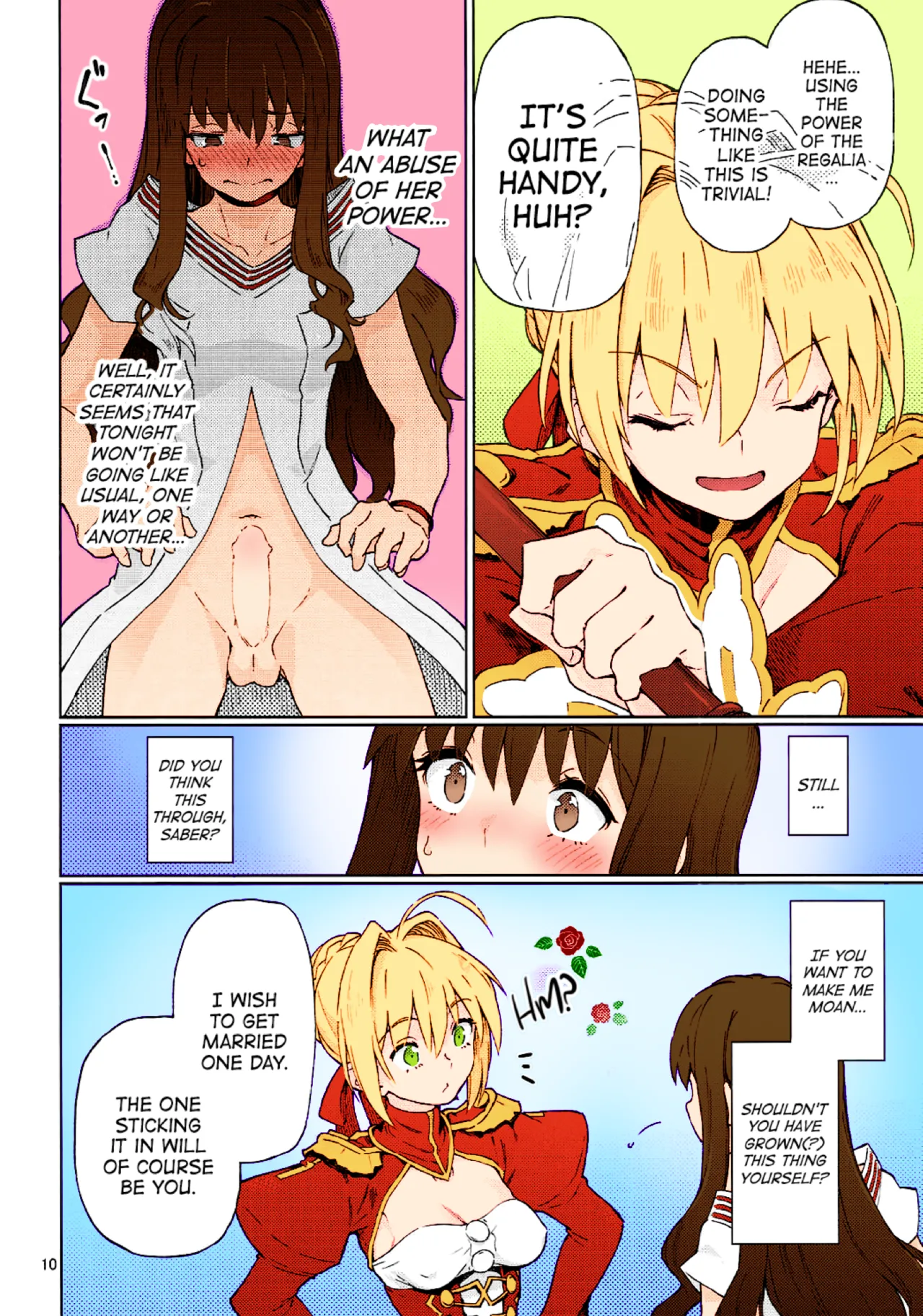 (COMIC1☆11) [Gokusaishiki (Aya Shachou)] Koutei Tokken sEXtella | Imperial Privilege sEXtella (Fate/EXTELLA) [English] [ATF] [Colorized] image number 11