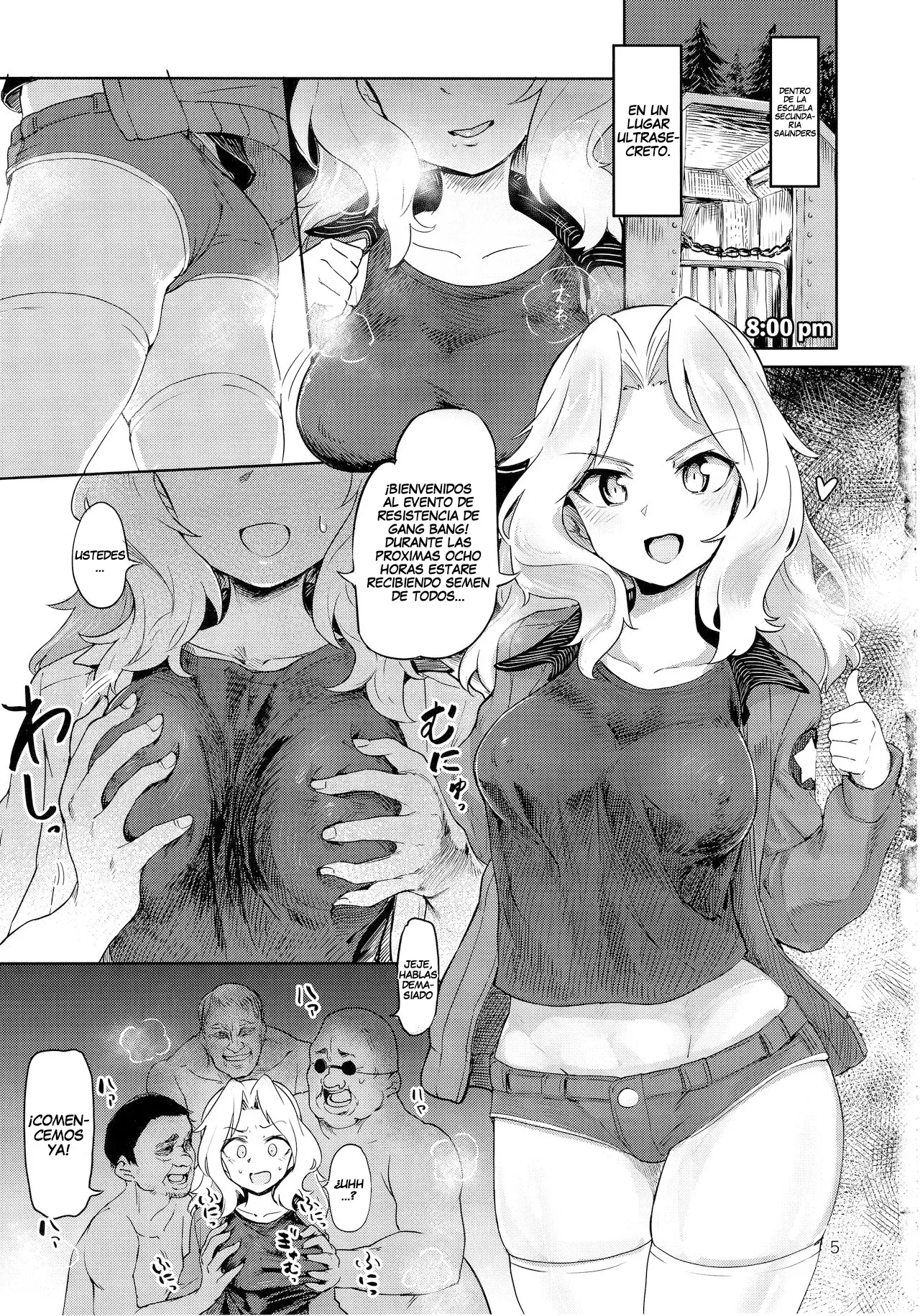 (C93) [Yakitate Jamaica (Aomushi)] Renzoku Taikyuu 8-jikan: Okay-san ga 8-jikan Buttooshi de Taikyuu Ecchi Suru Hon | Resistiendo 8 horas sin Parar: Kay Aguanta 8 horas Seguidas de Sexo sin Parar (Girls und Panzer) [Spanish] [Erwin Pry] 画像番号 5